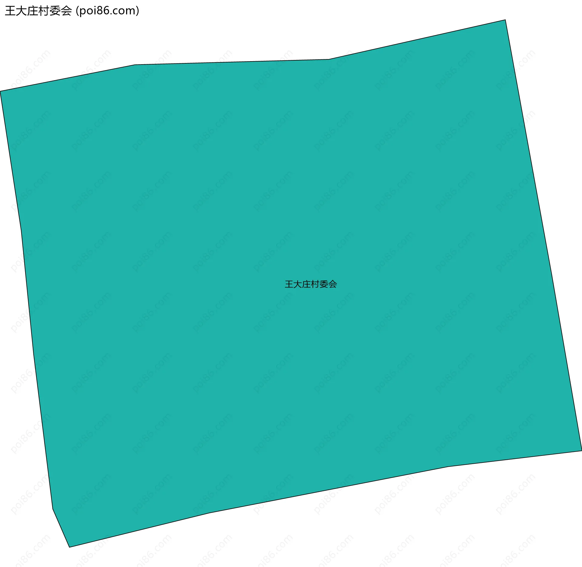 王大庄村委会边界地图