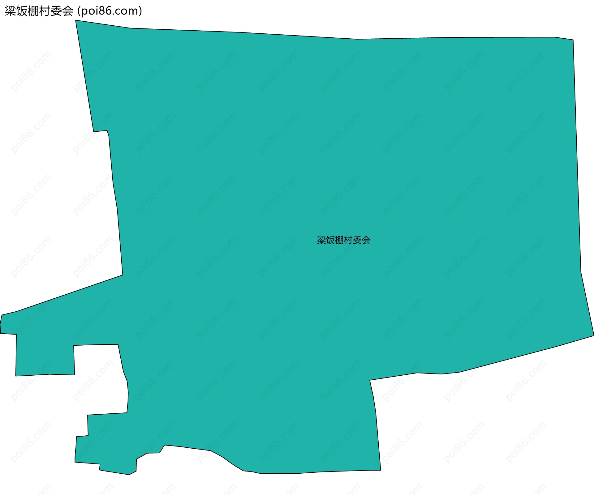 梁饭棚村委会边界地图
