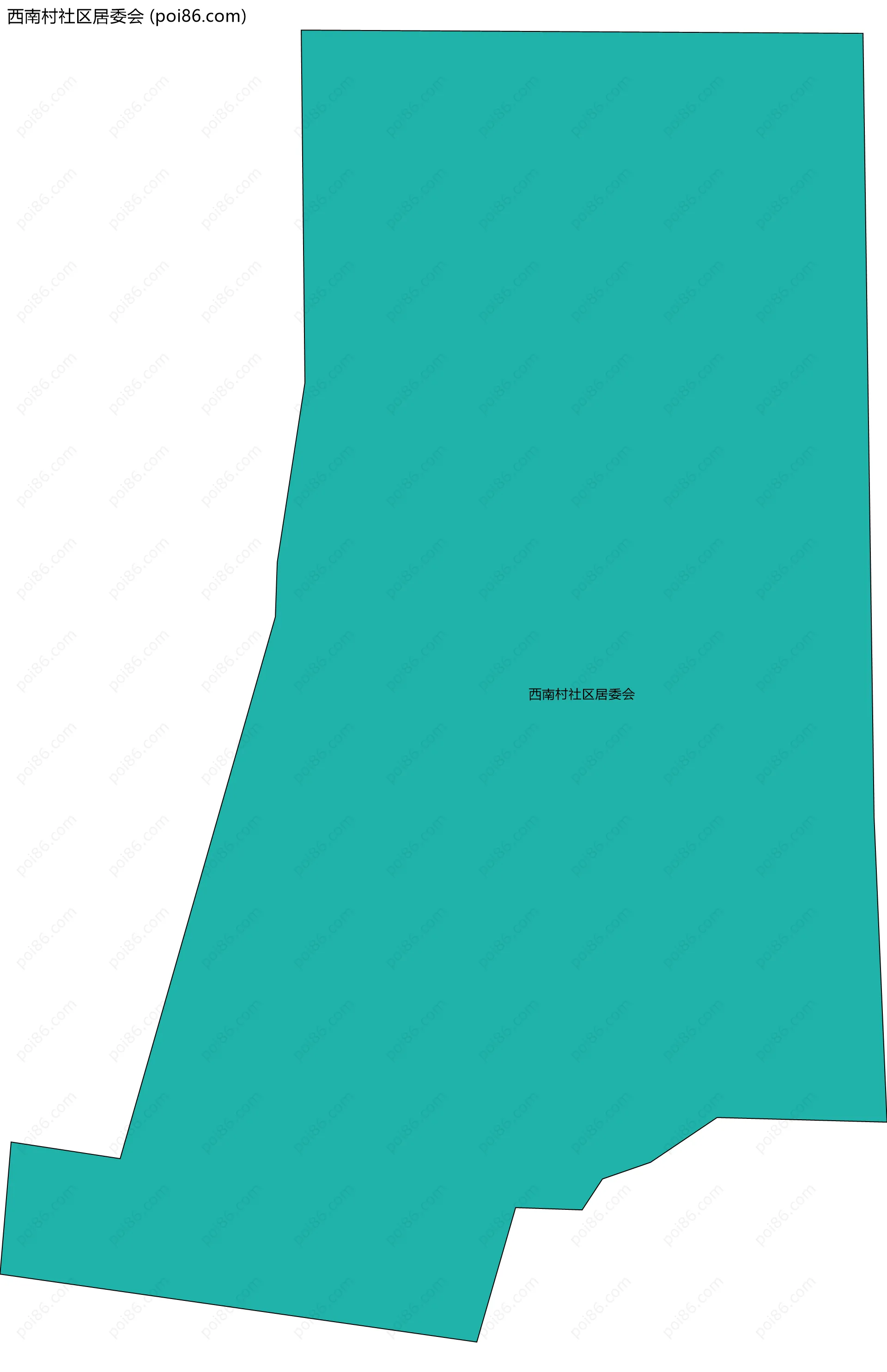西南村社区居委会边界地图