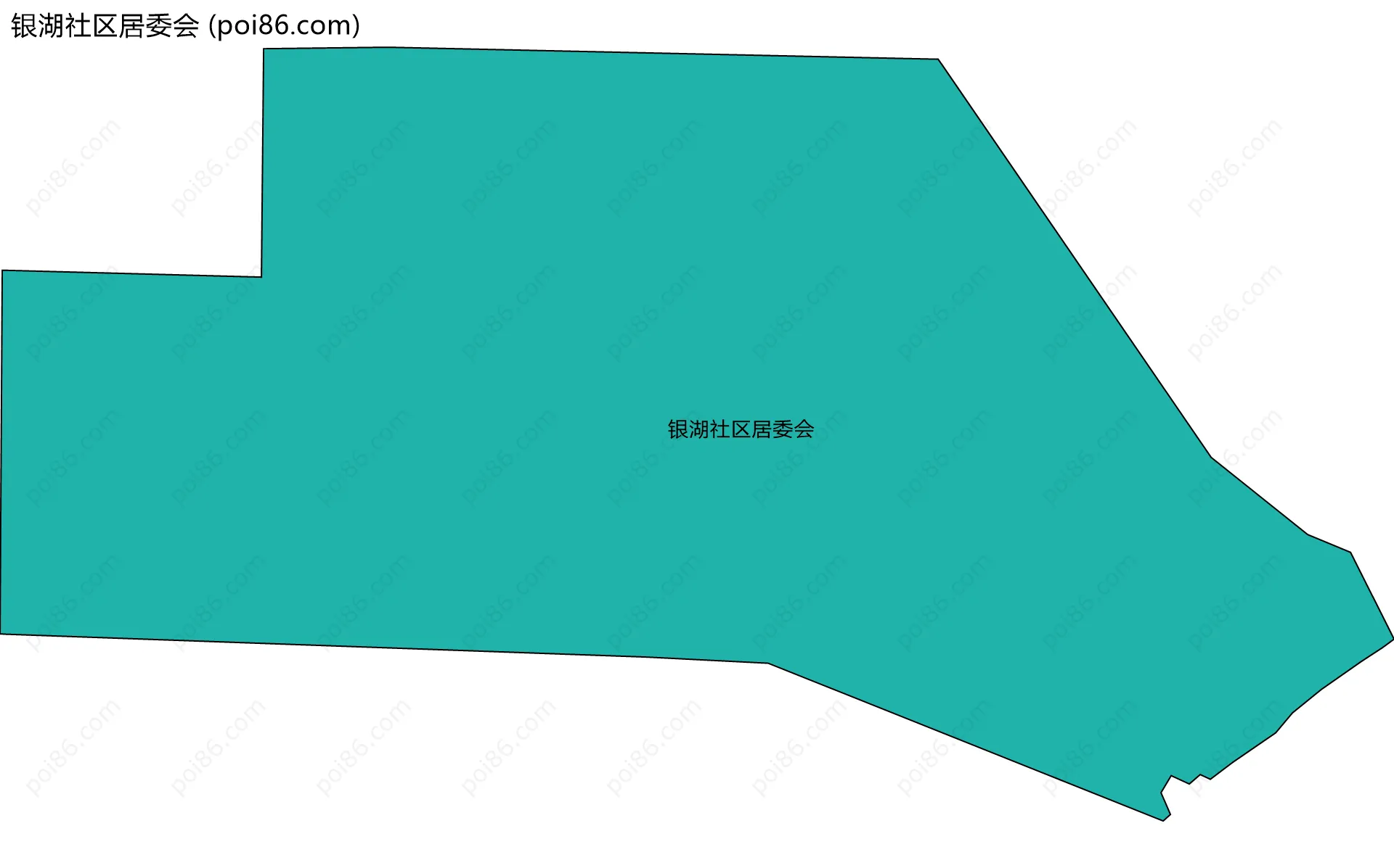 银湖社区居委会边界地图