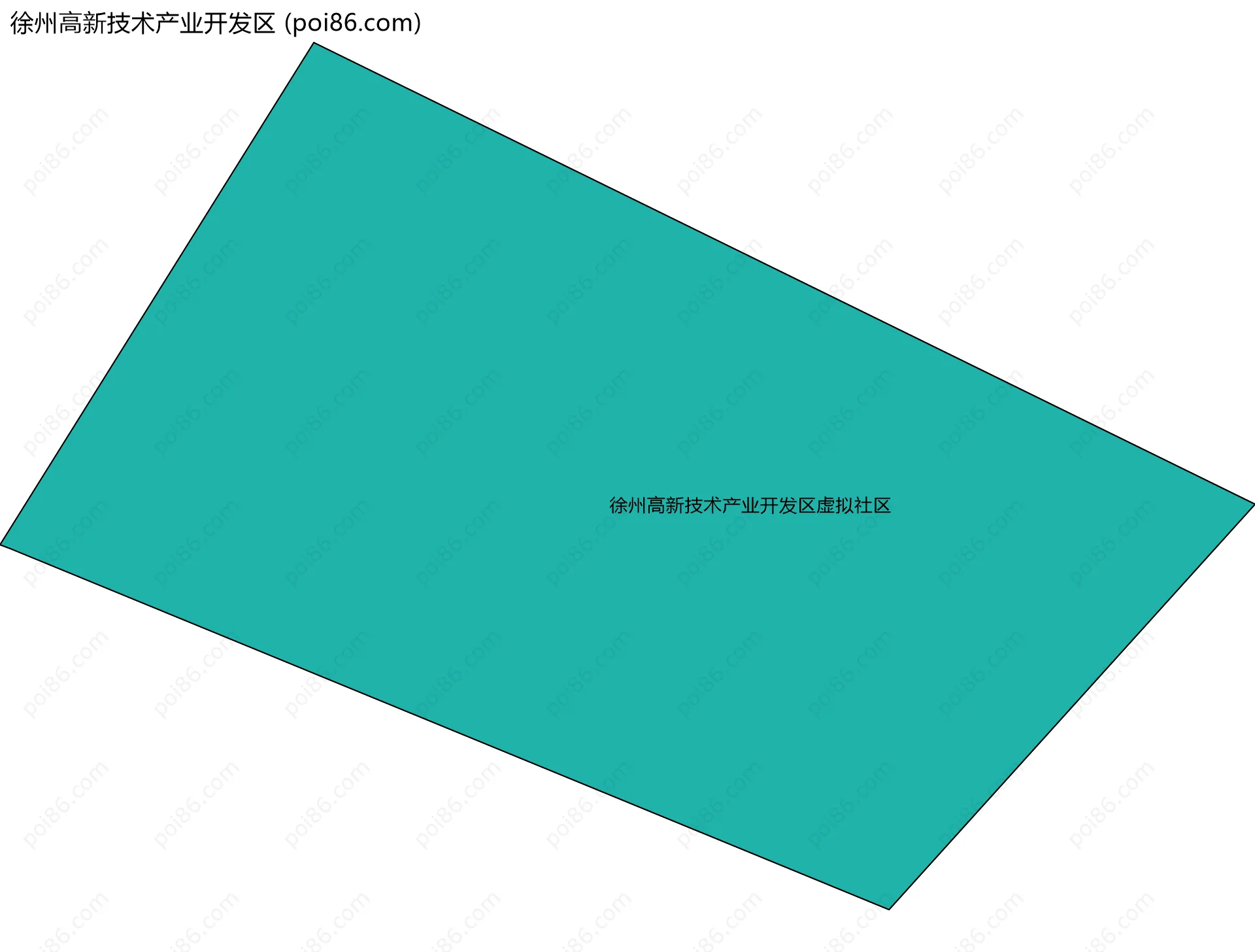 徐州高新技术产业开发区边界地图(五级行政区划)