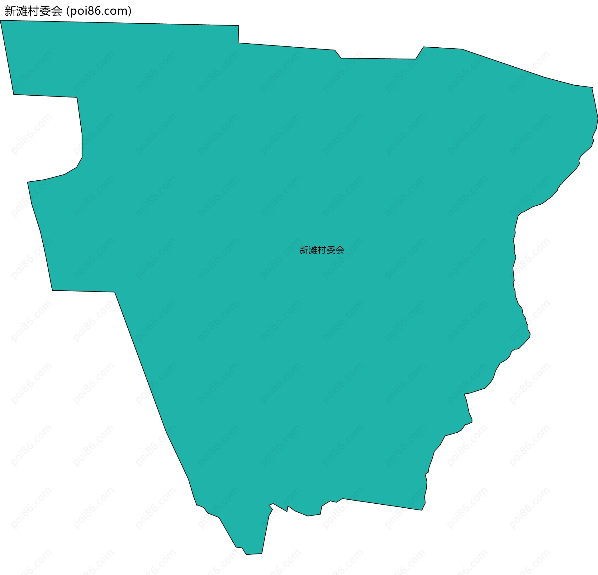 新滩村委会边界地图