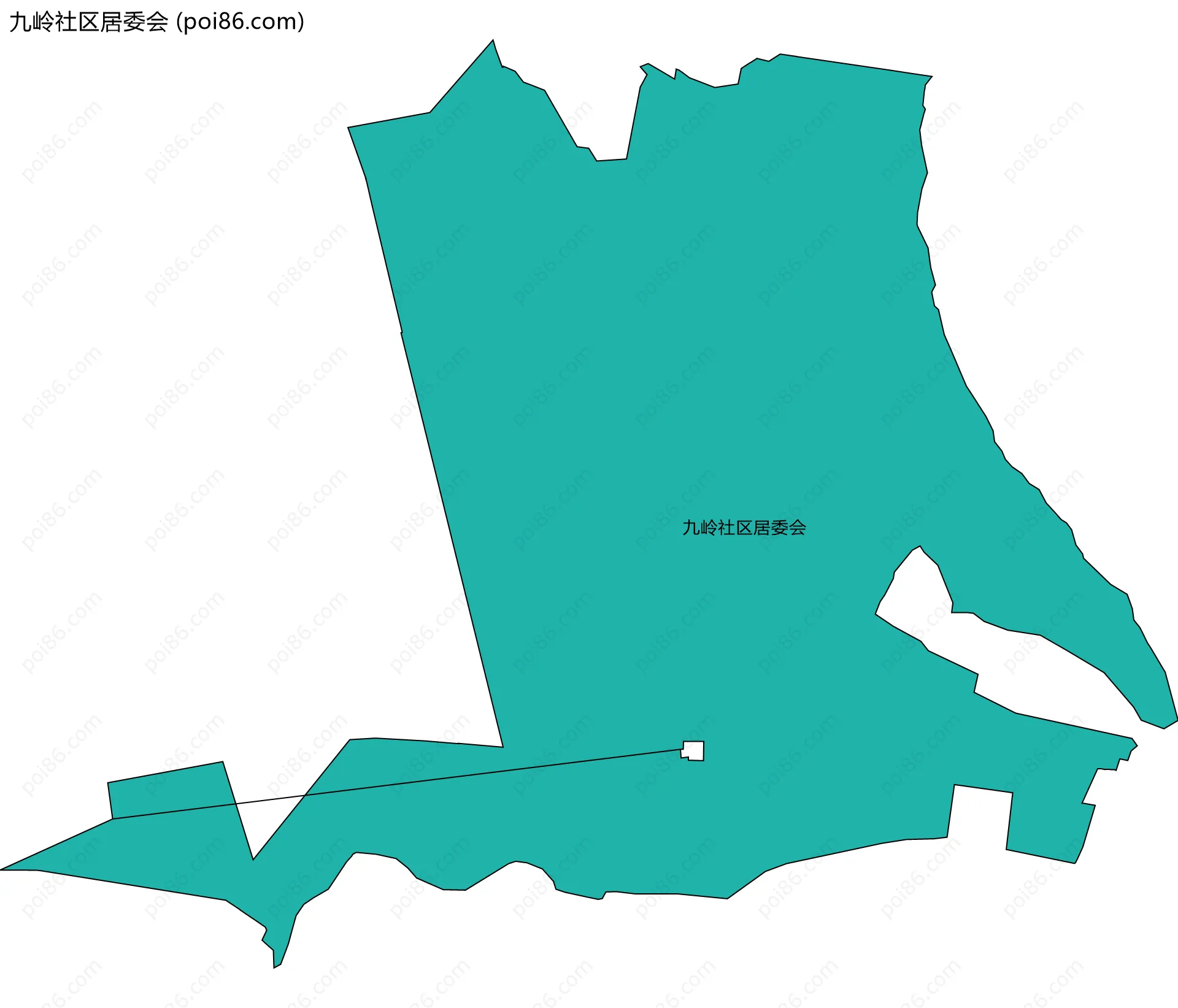 九岭社区居委会边界地图