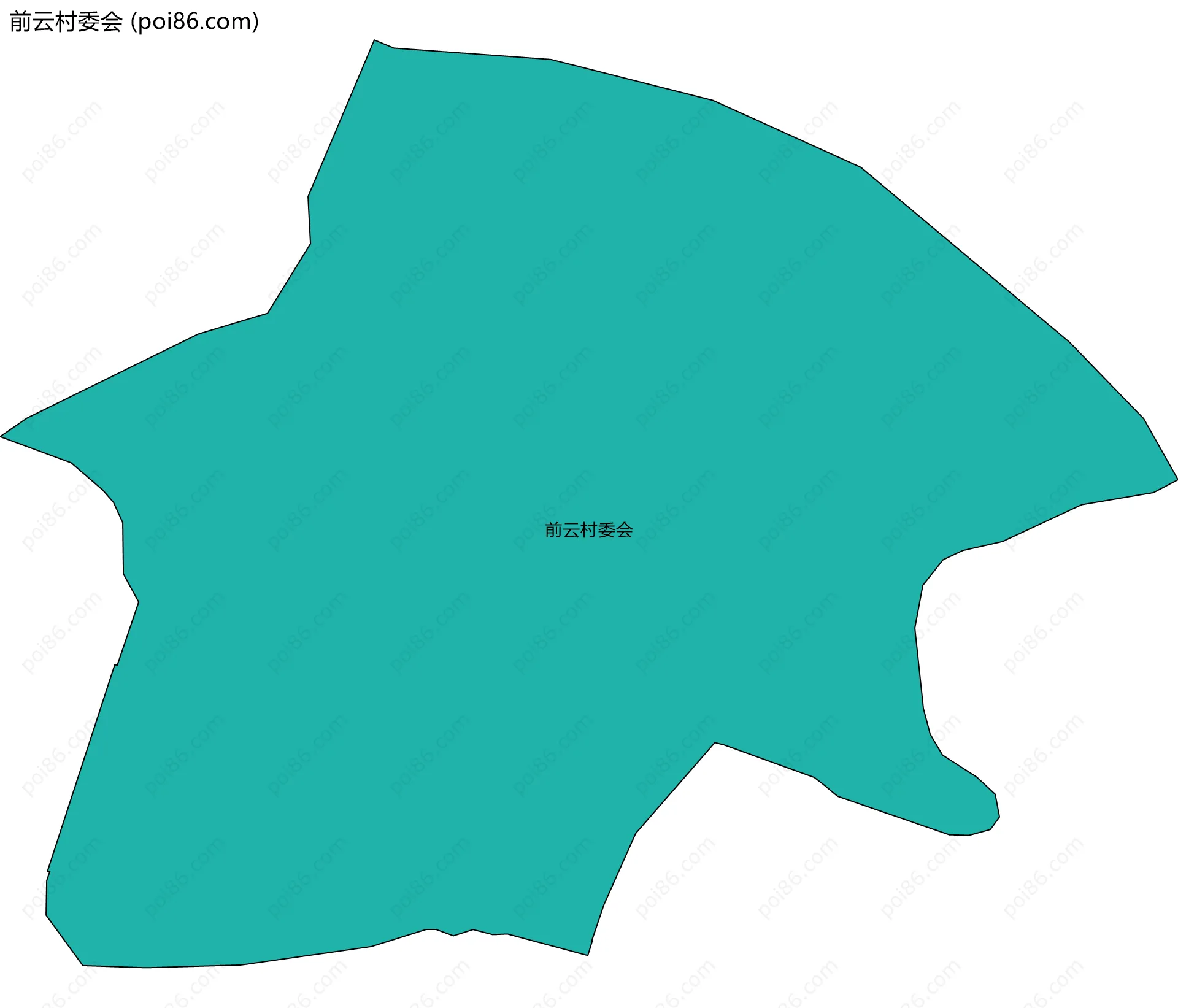 前云村委会边界地图