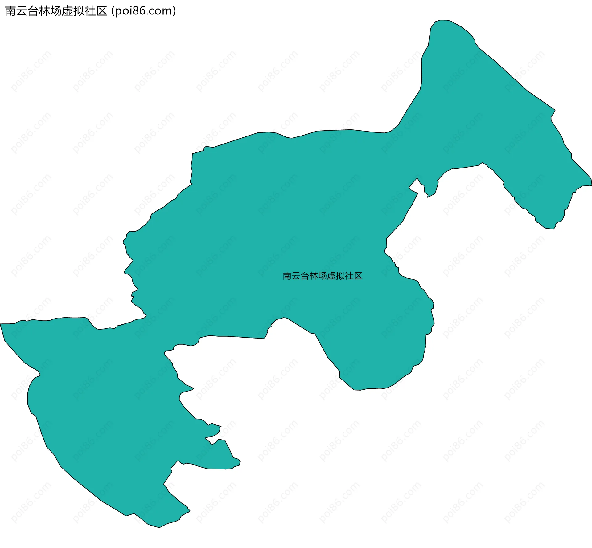 南云台林场虚拟社区边界地图