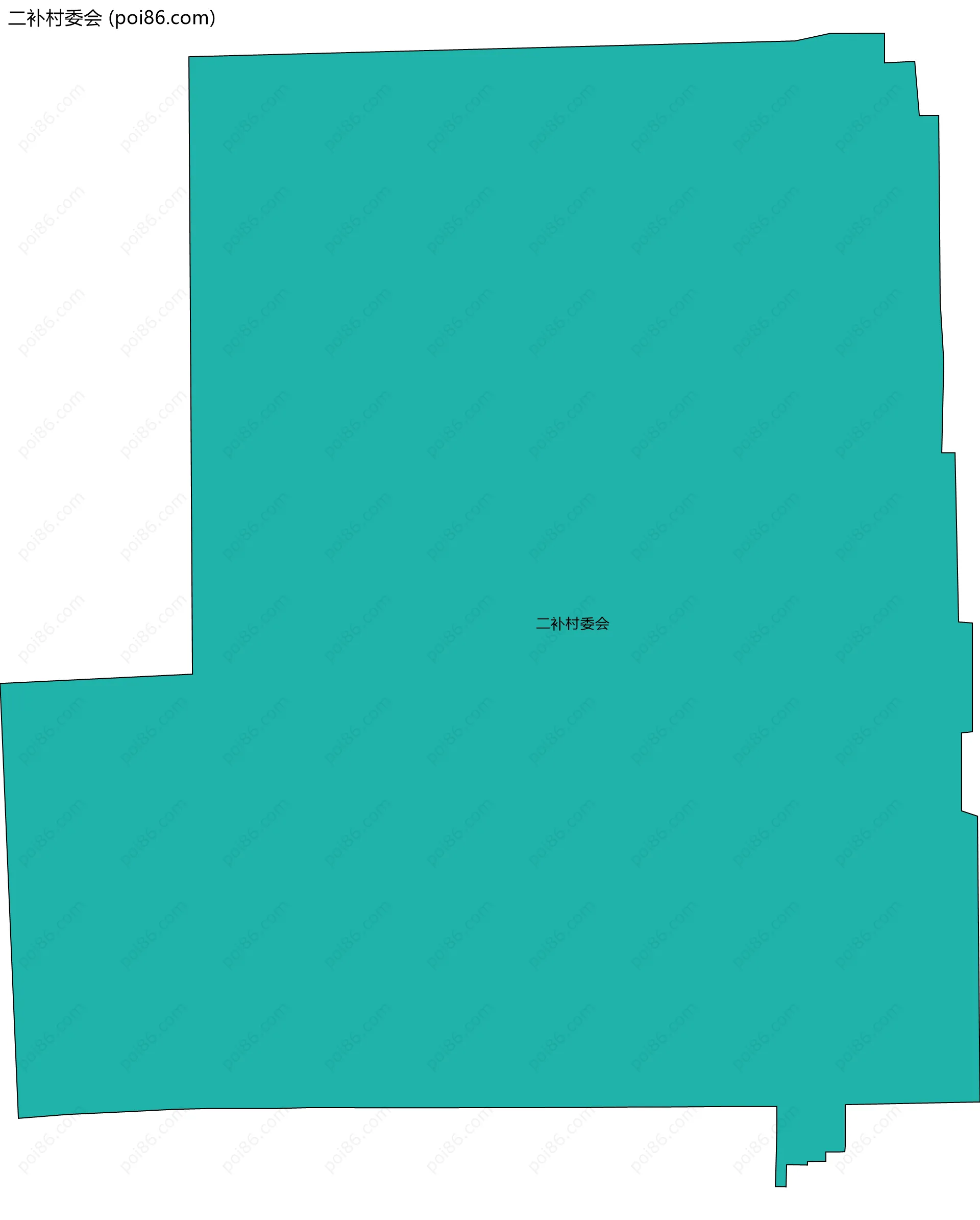 二补村委会边界地图