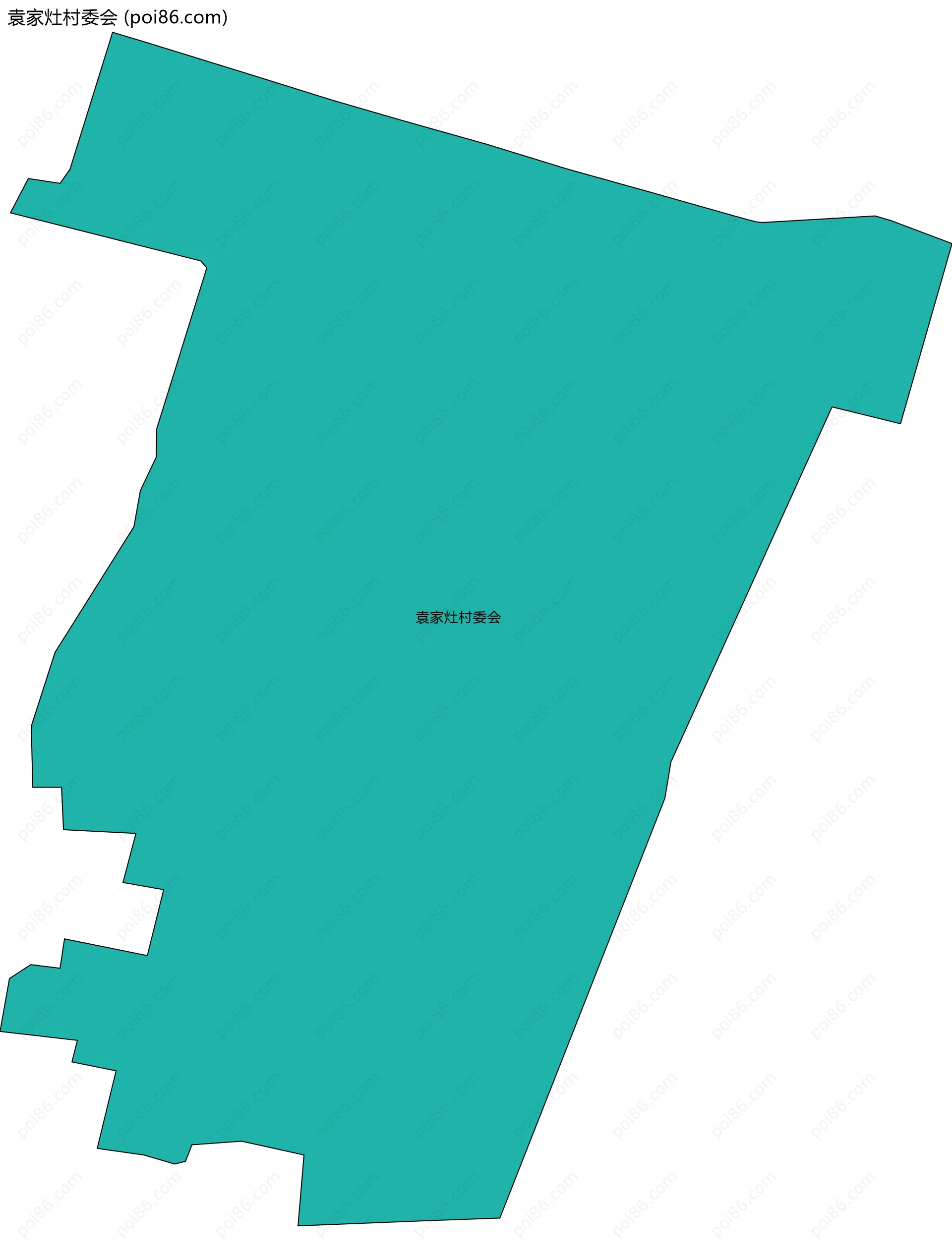 袁家灶村委会边界地图