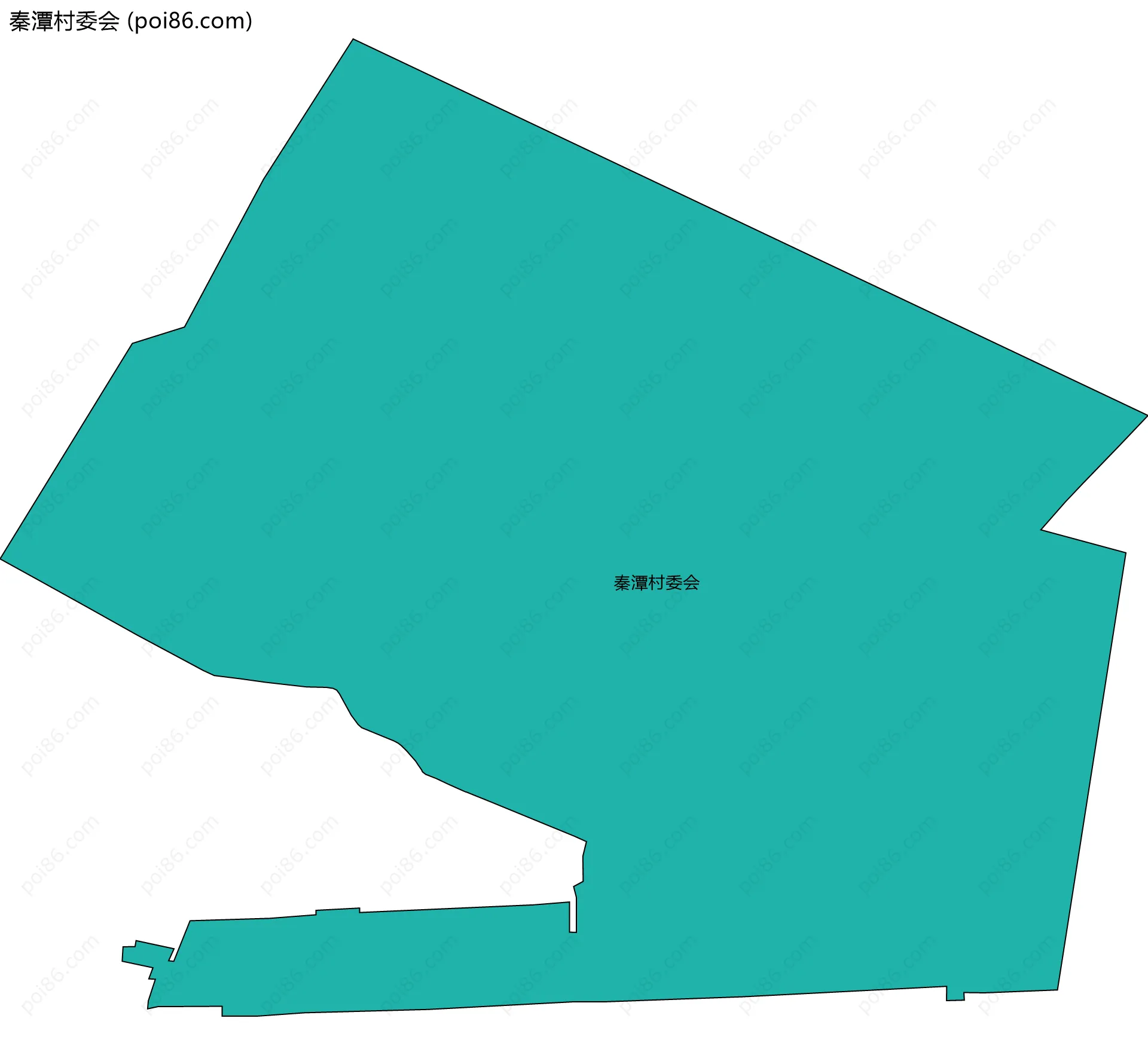 秦潭村委会边界地图