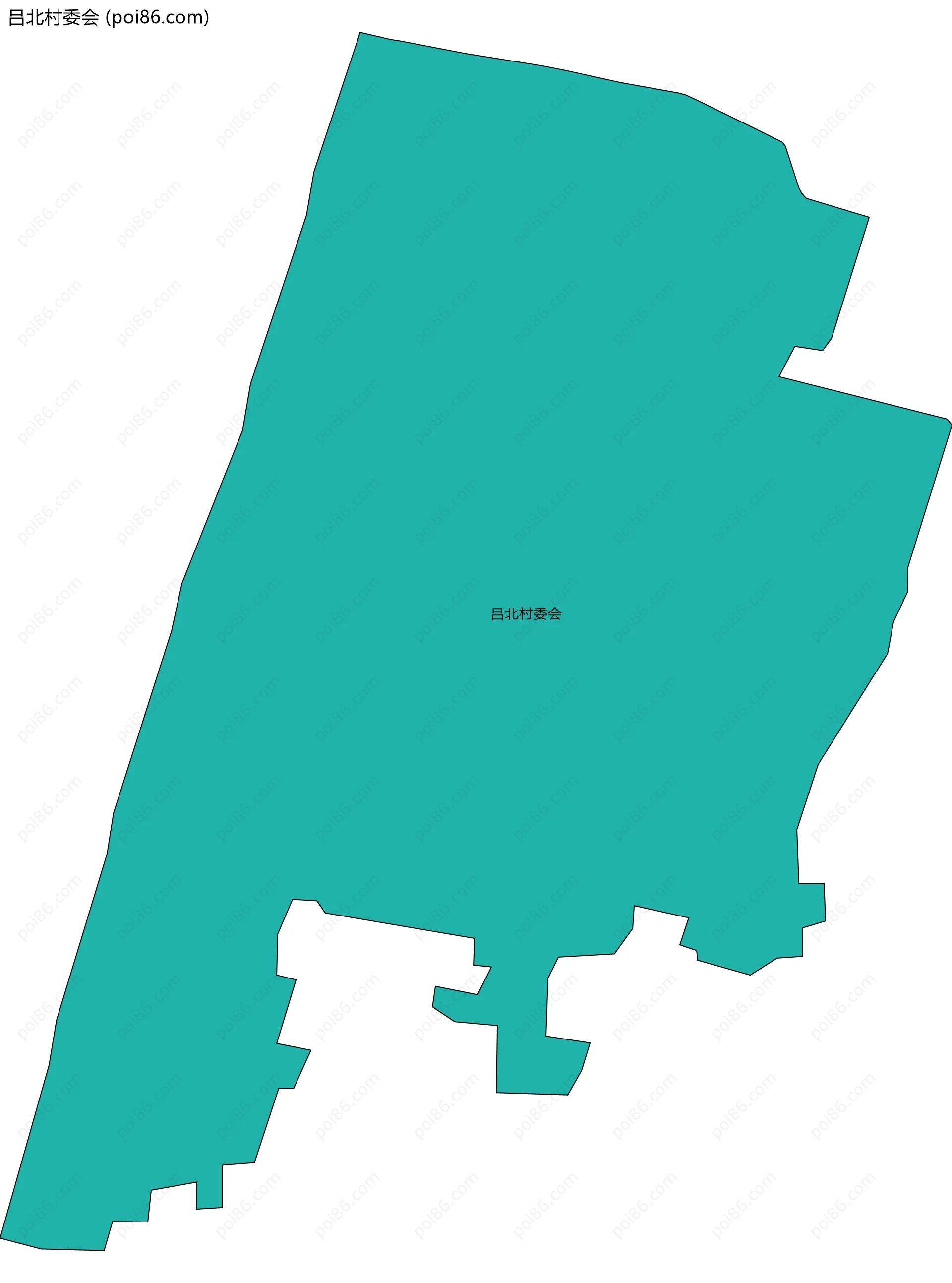 吕北村委会边界地图