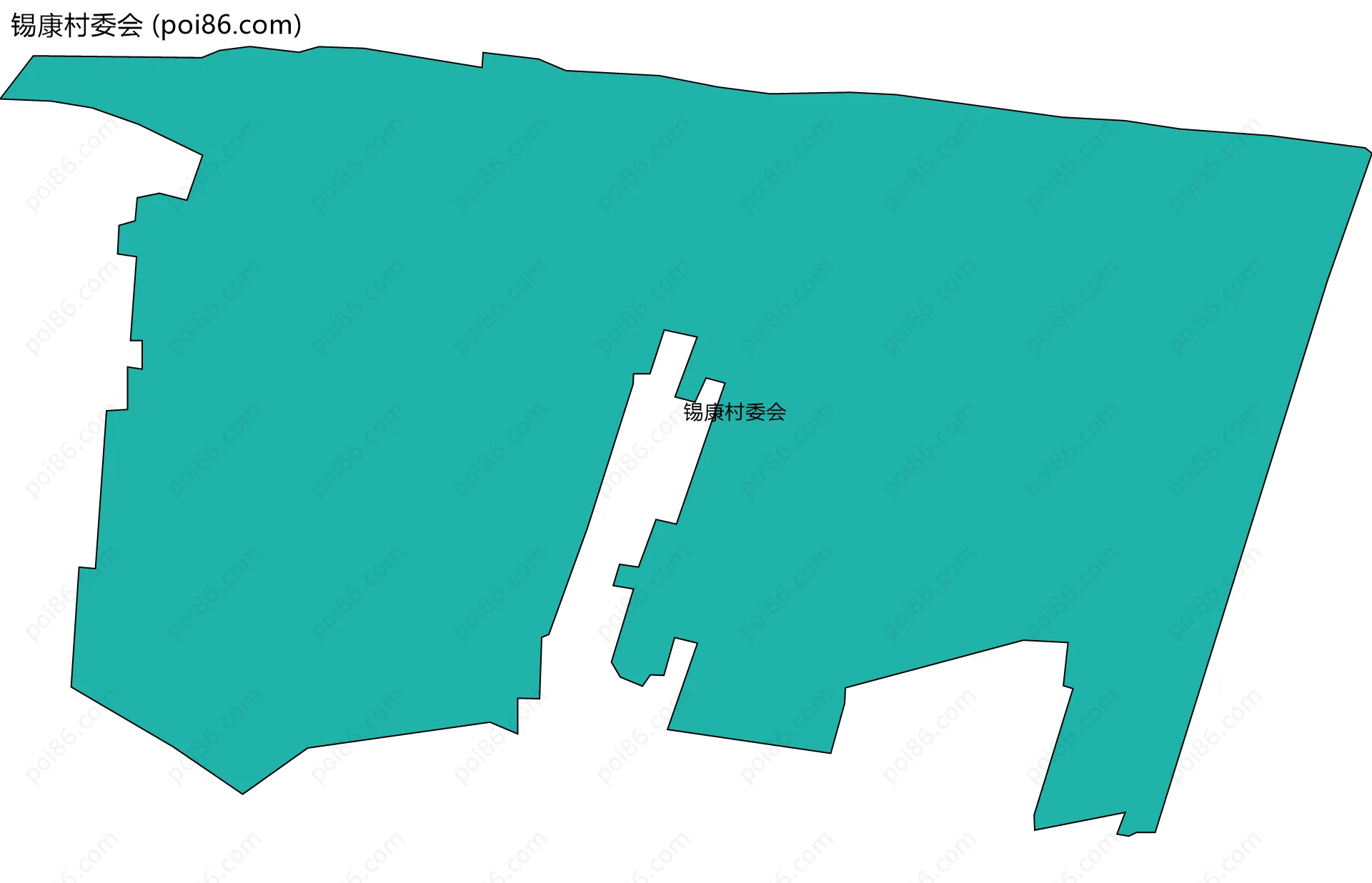 锡康村委会边界地图
