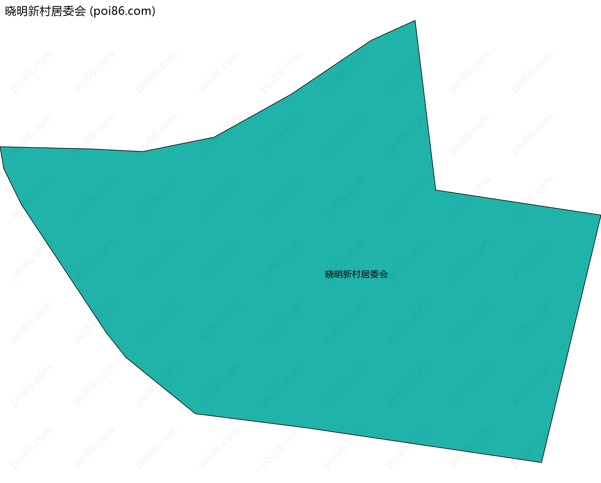 晓明新村居委会边界地图