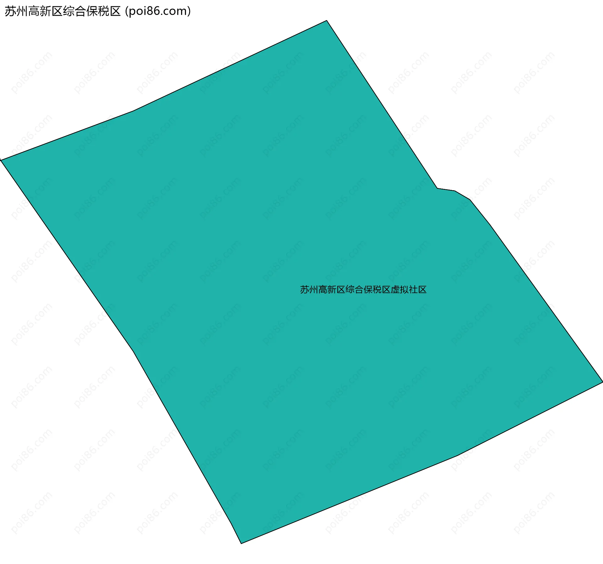 苏州高新区综合保税区边界地图(五级行政区划)