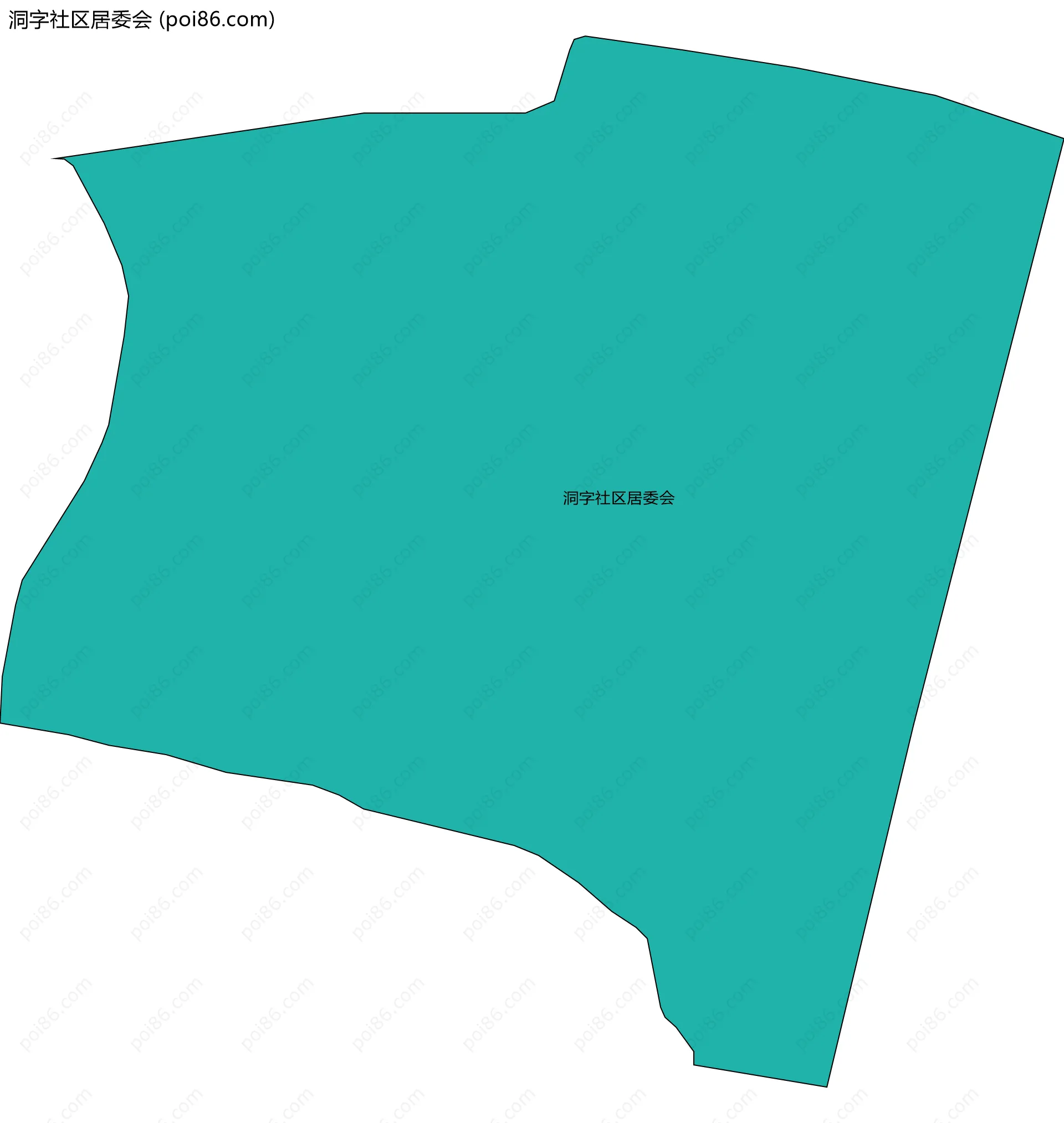 洞字社区居委会边界地图
