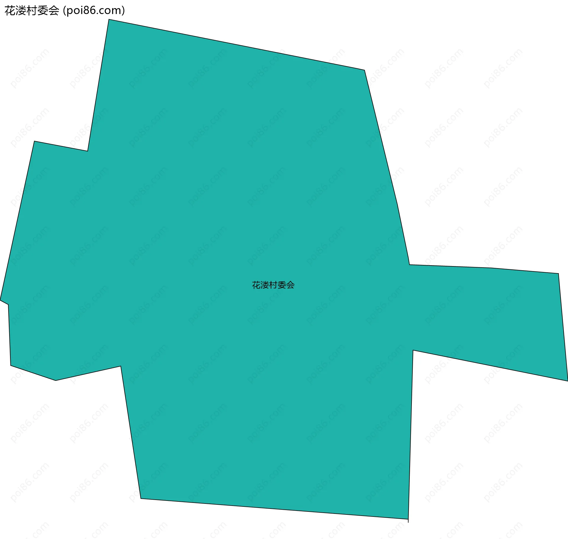 花溇村委会边界地图