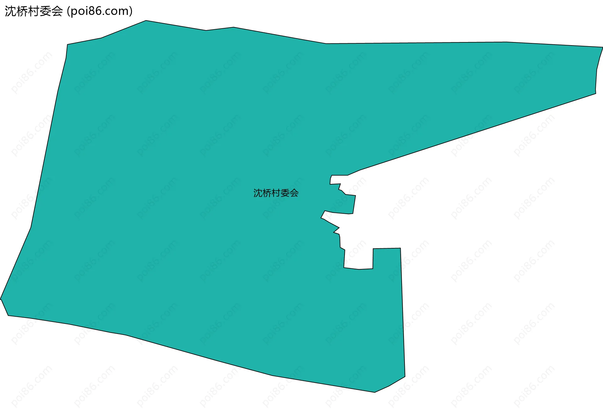 沈桥村委会边界地图