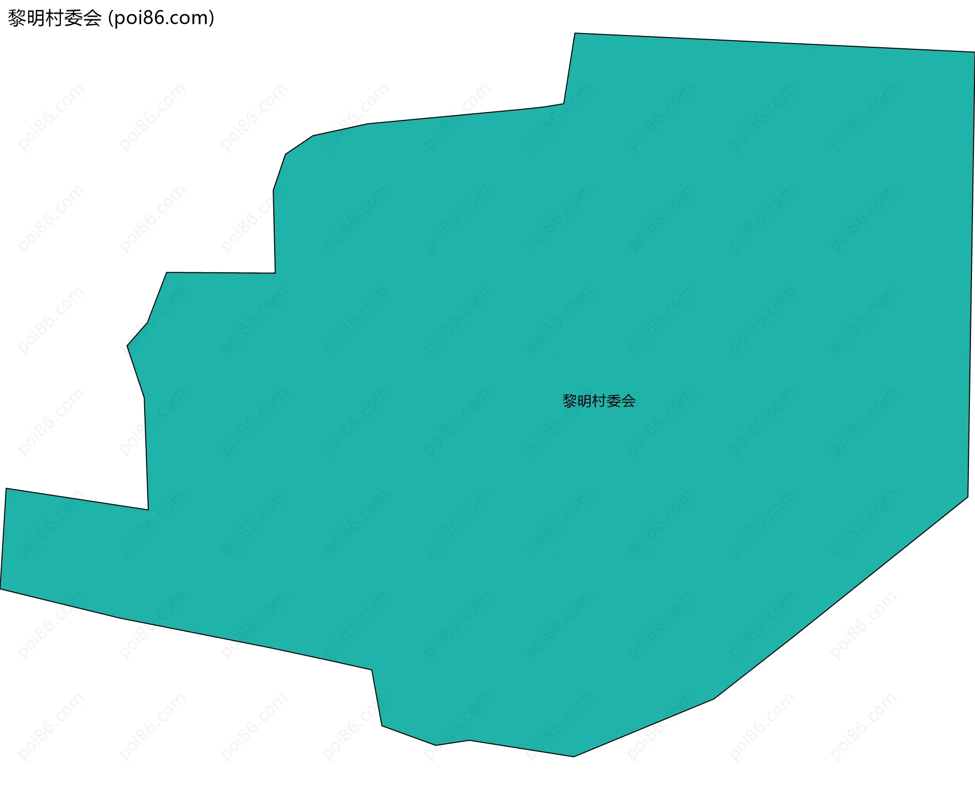 黎明村委会边界地图