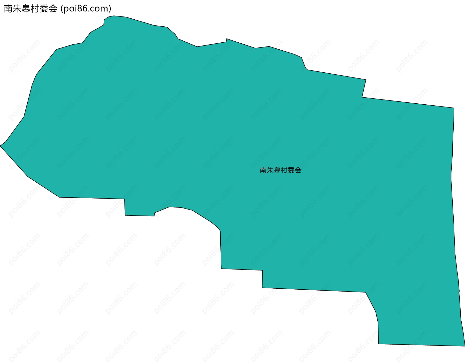 南朱皋村委会边界地图