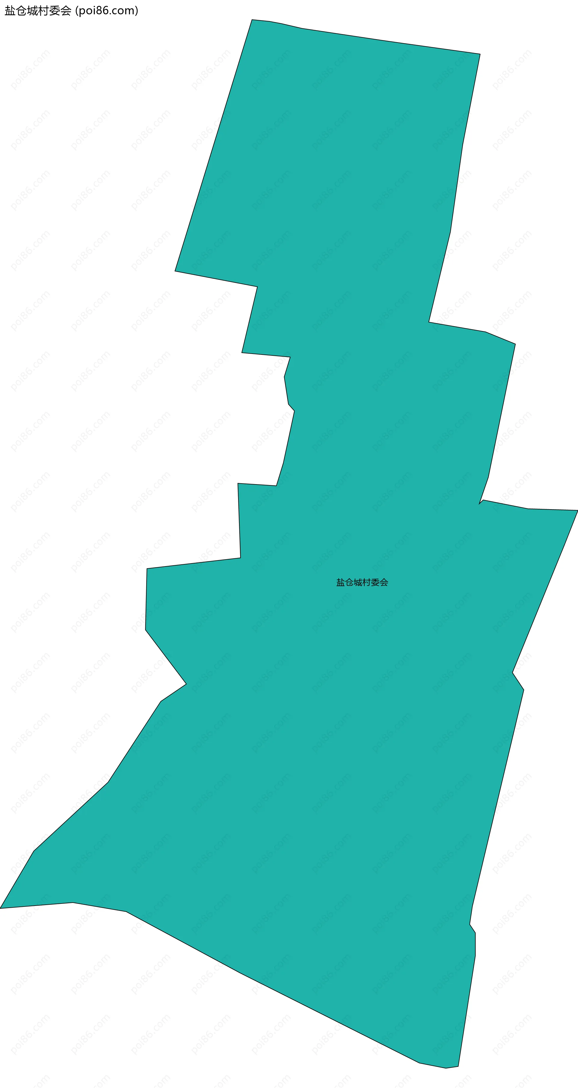 盐仓城村委会边界地图