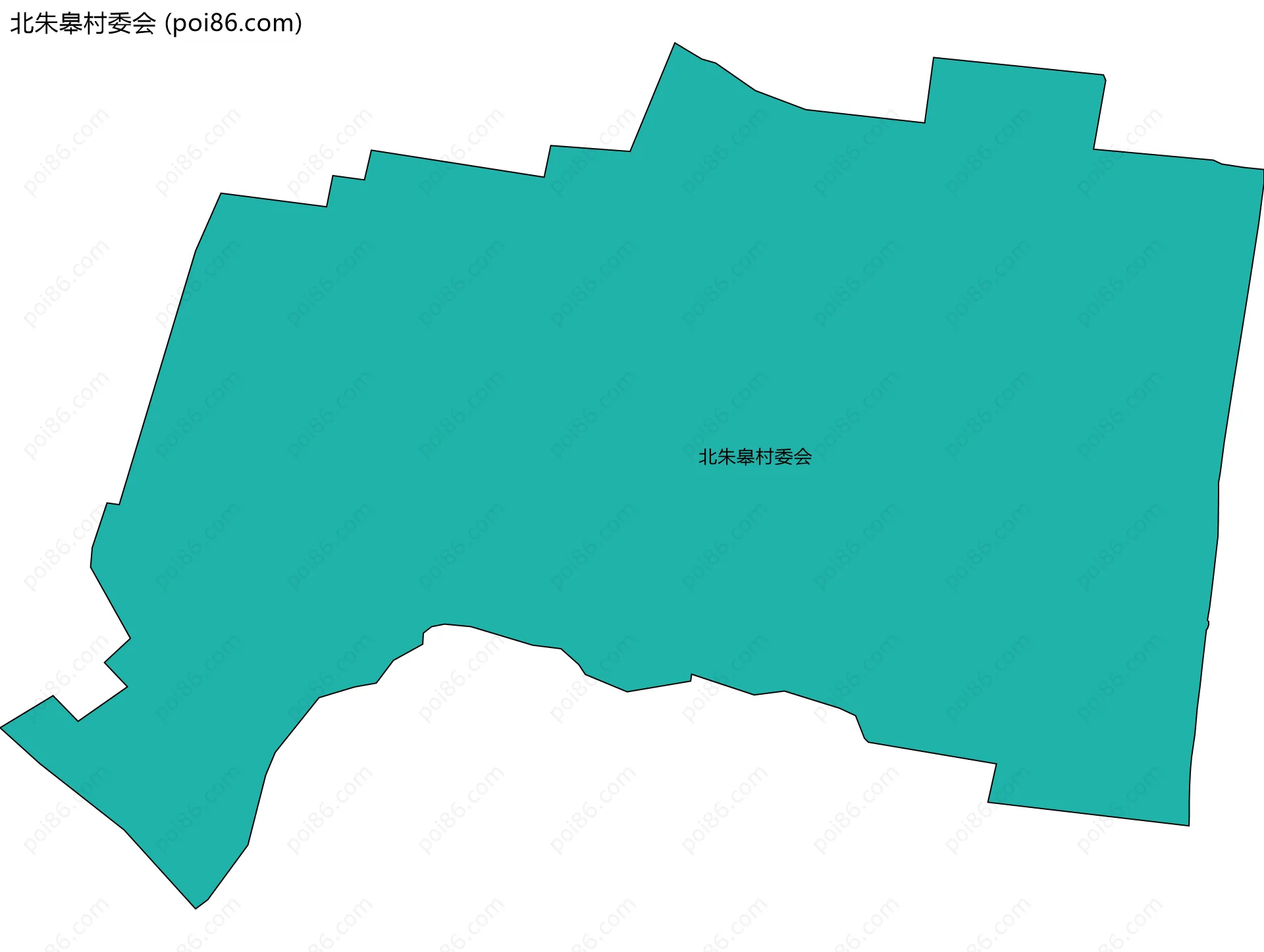 北朱皋村委会边界地图