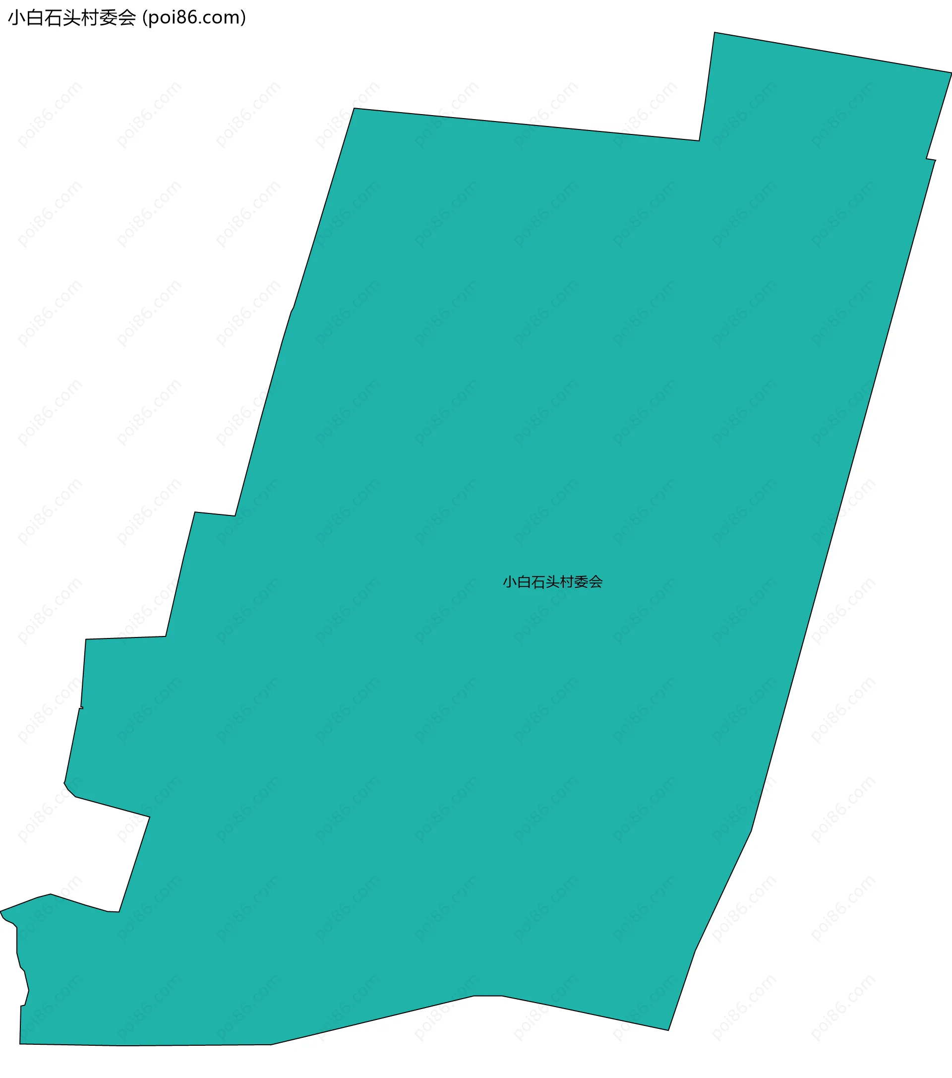 小白石头村委会边界地图