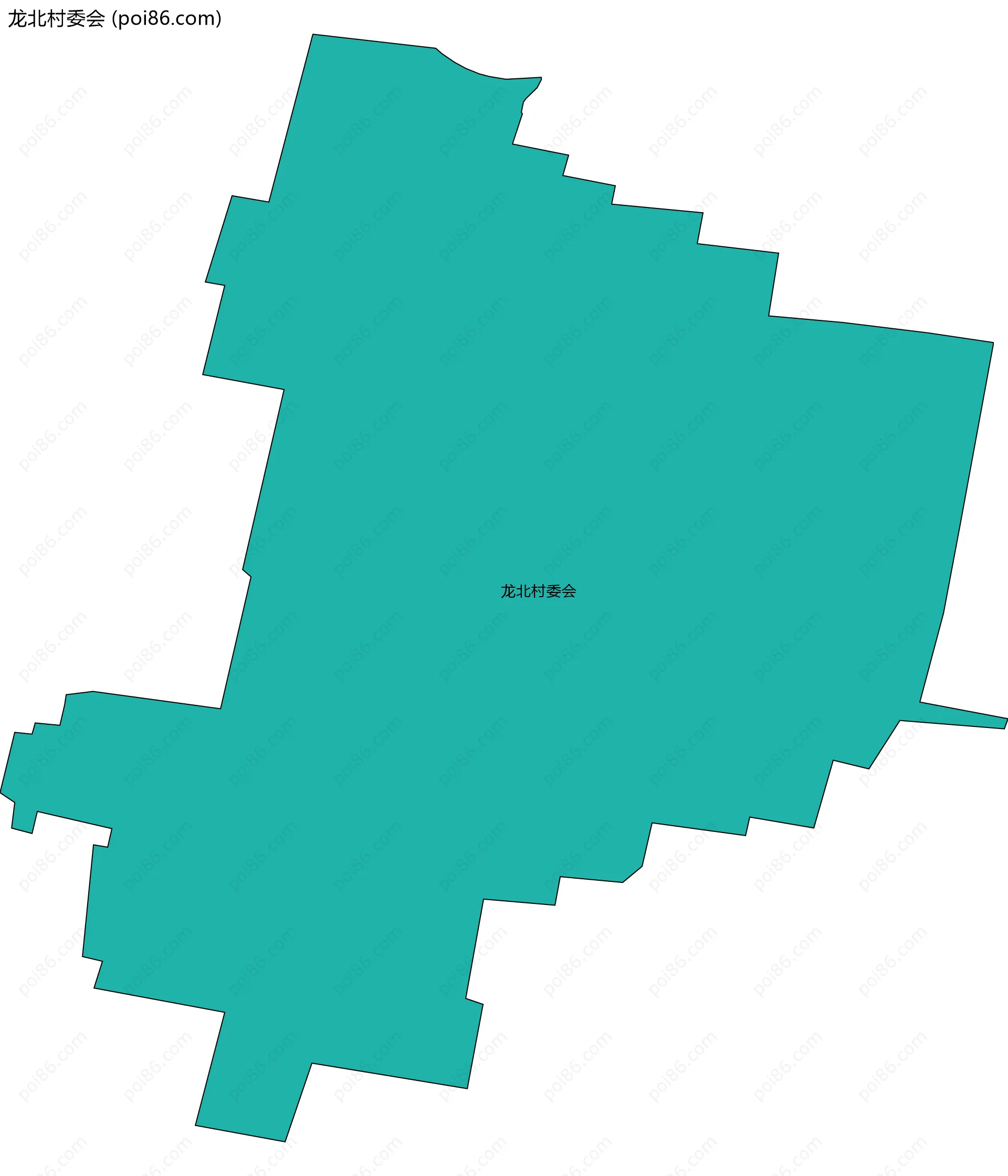 龙北村委会边界地图