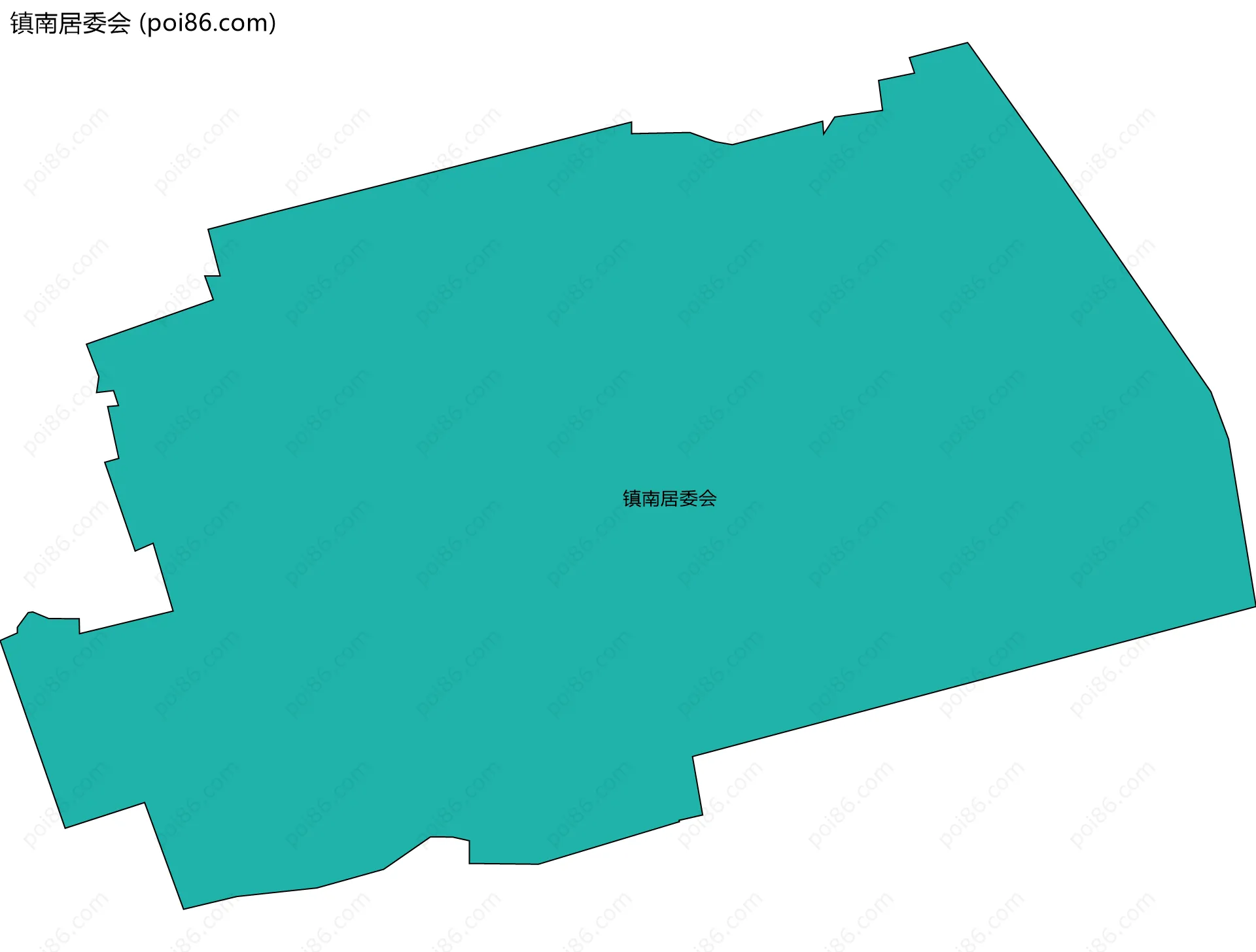 镇南居委会边界地图