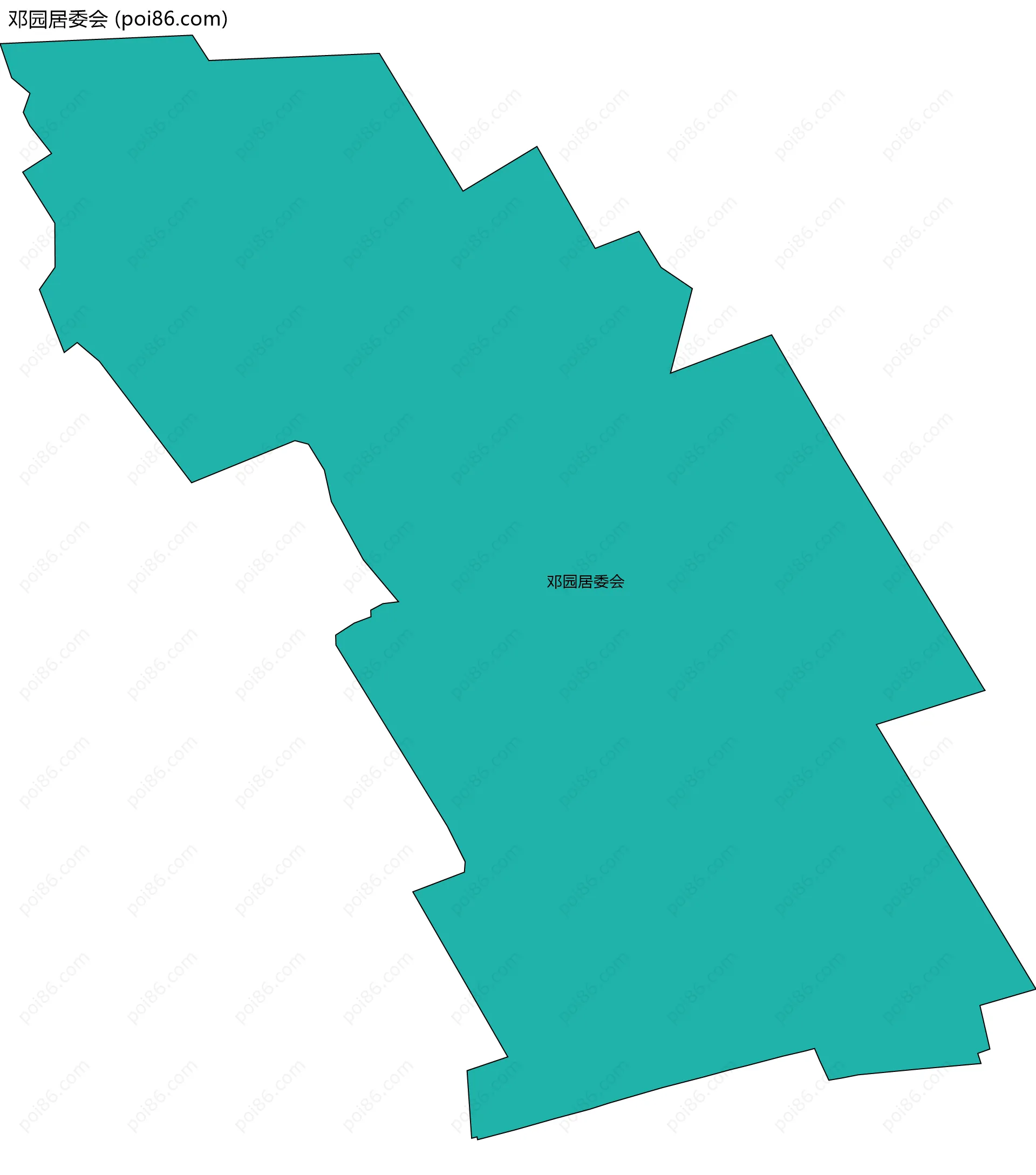 邓园居委会边界地图