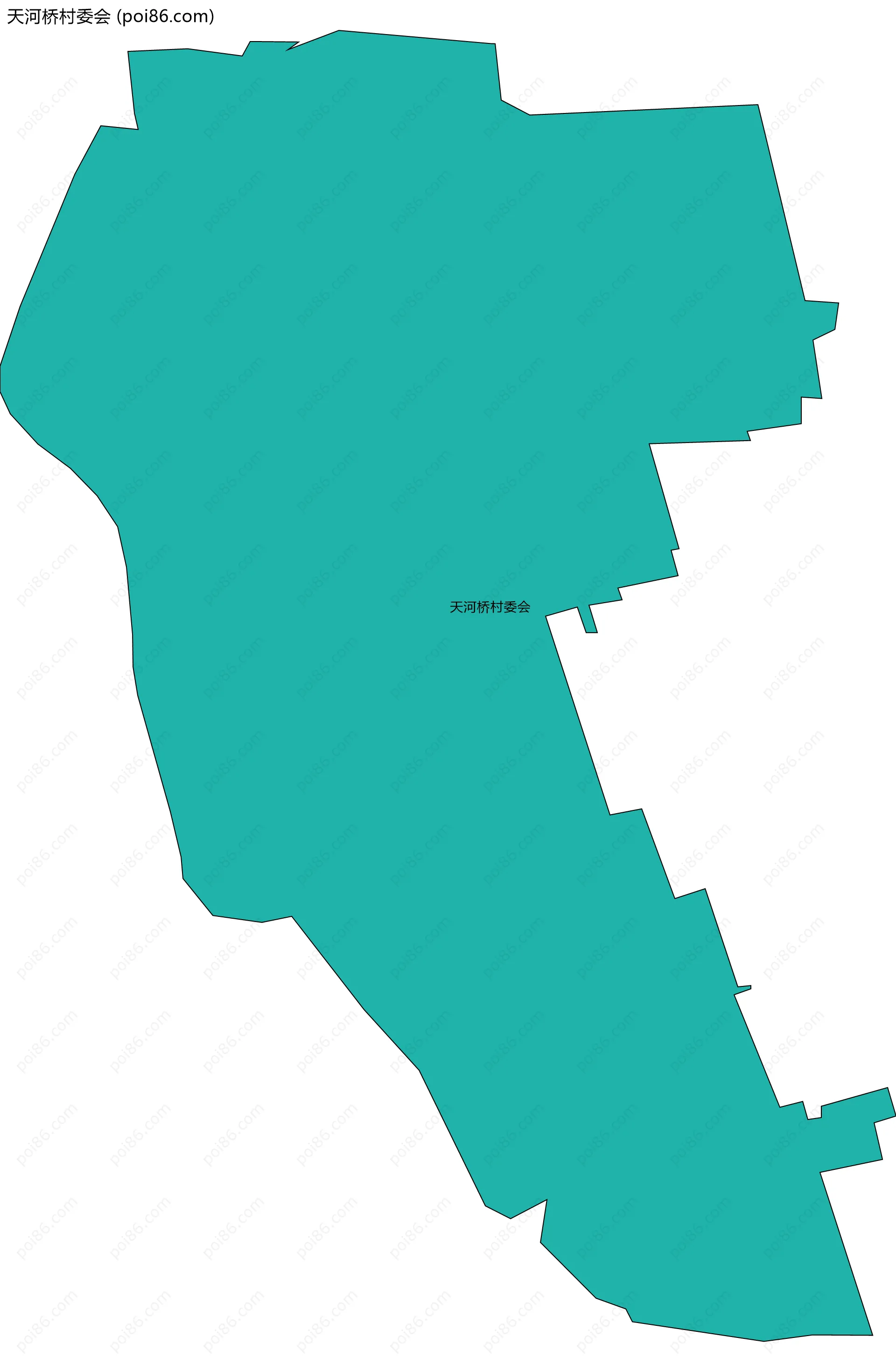 天河桥村委会边界地图