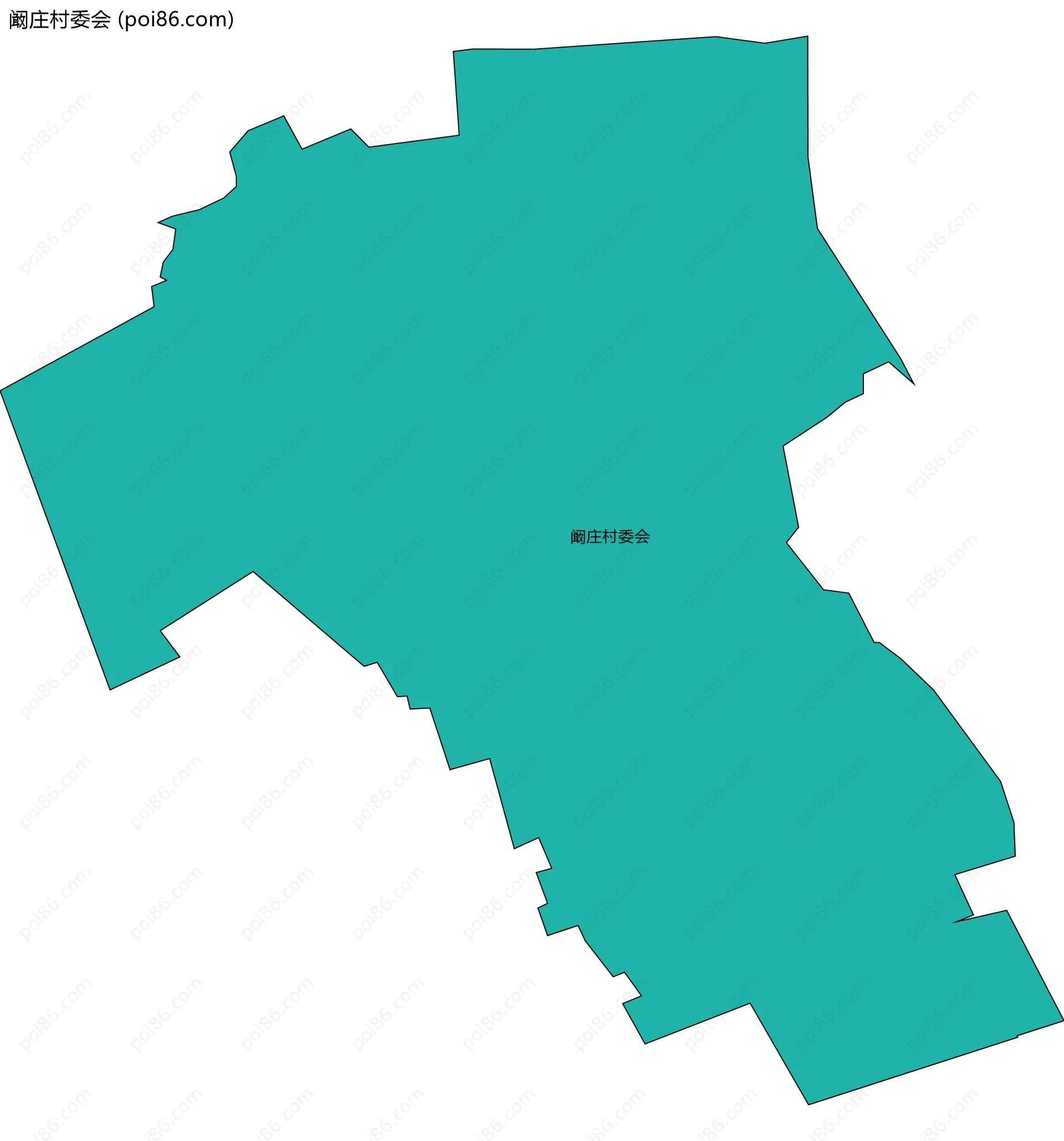 阚庄村委会边界地图