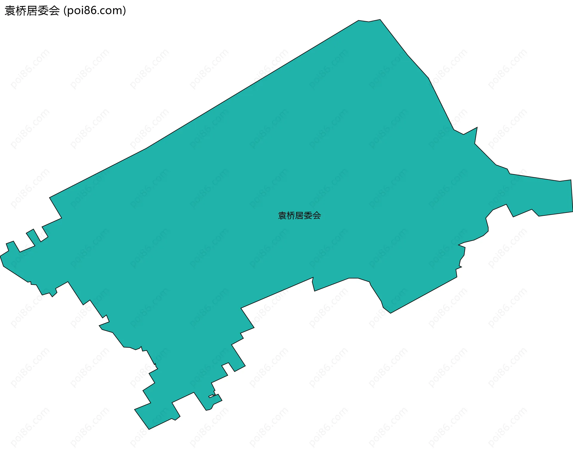 袁桥居委会边界地图