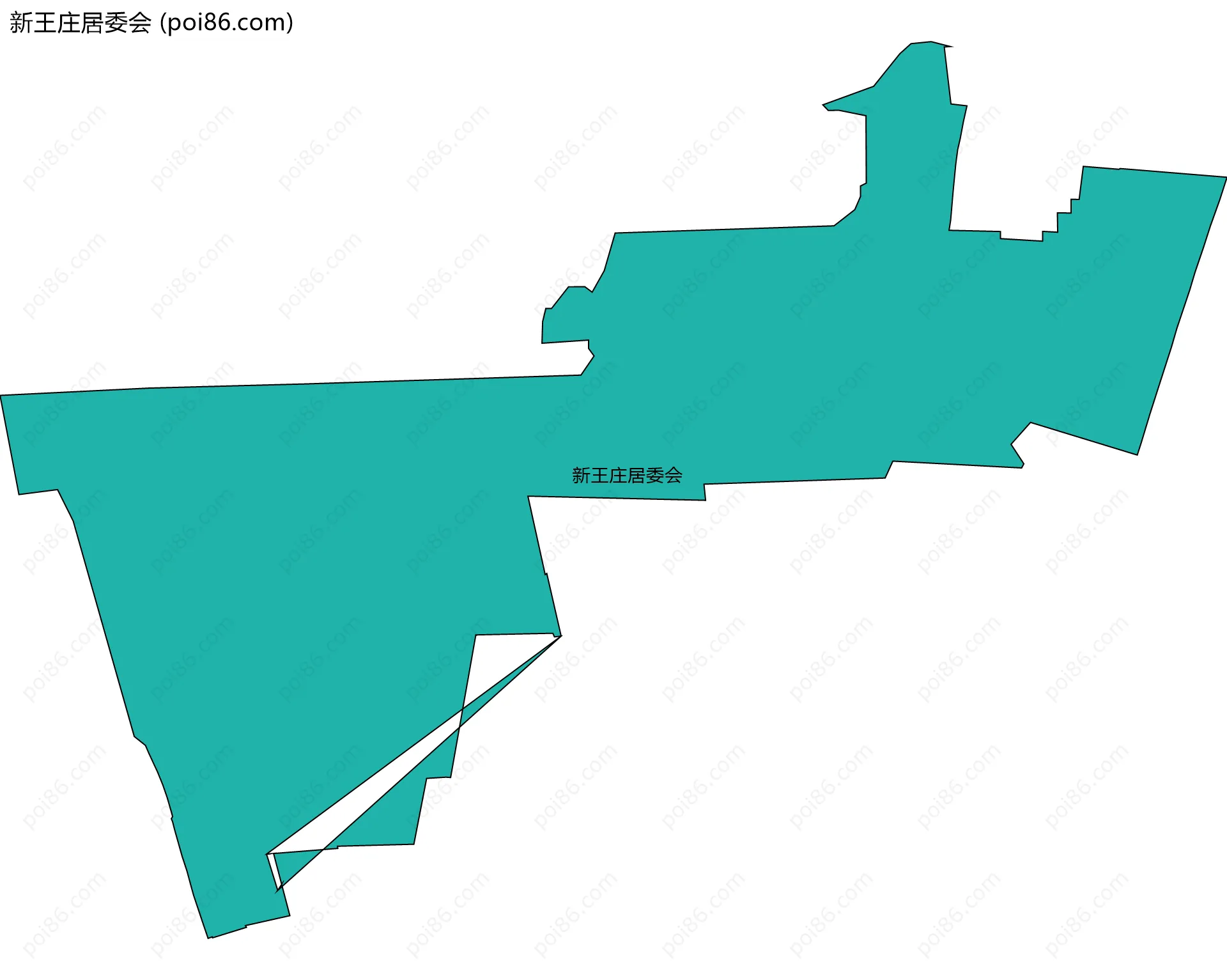 新王庄居委会边界地图