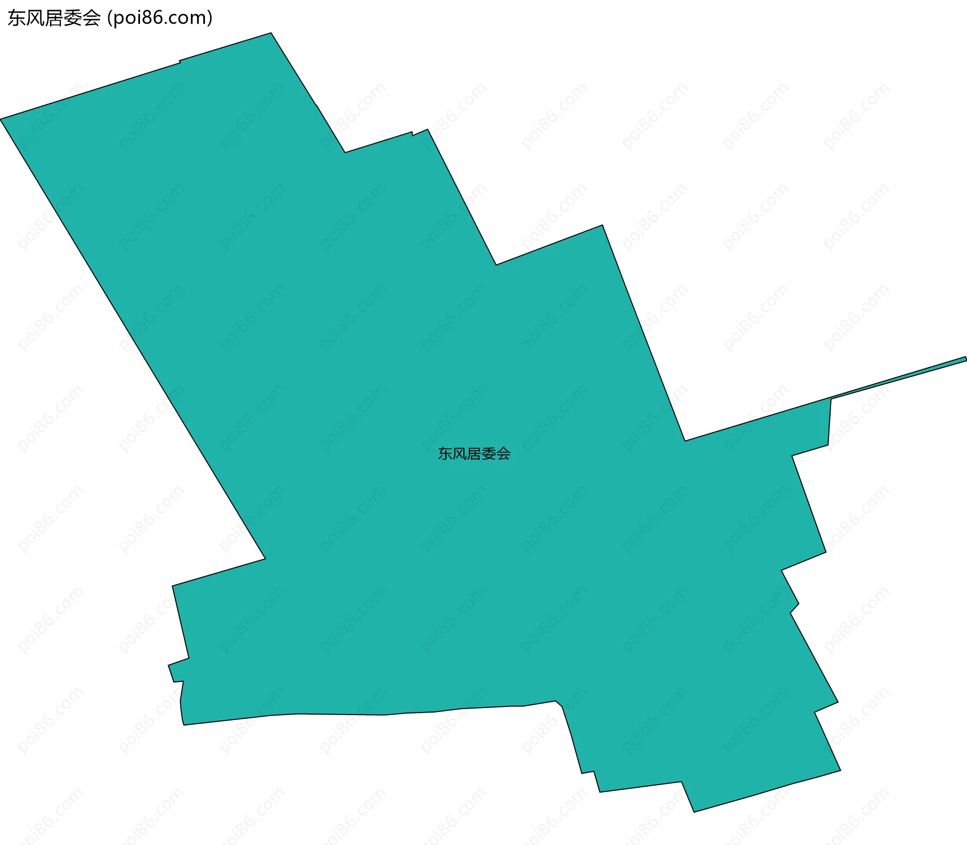 东风居委会边界地图