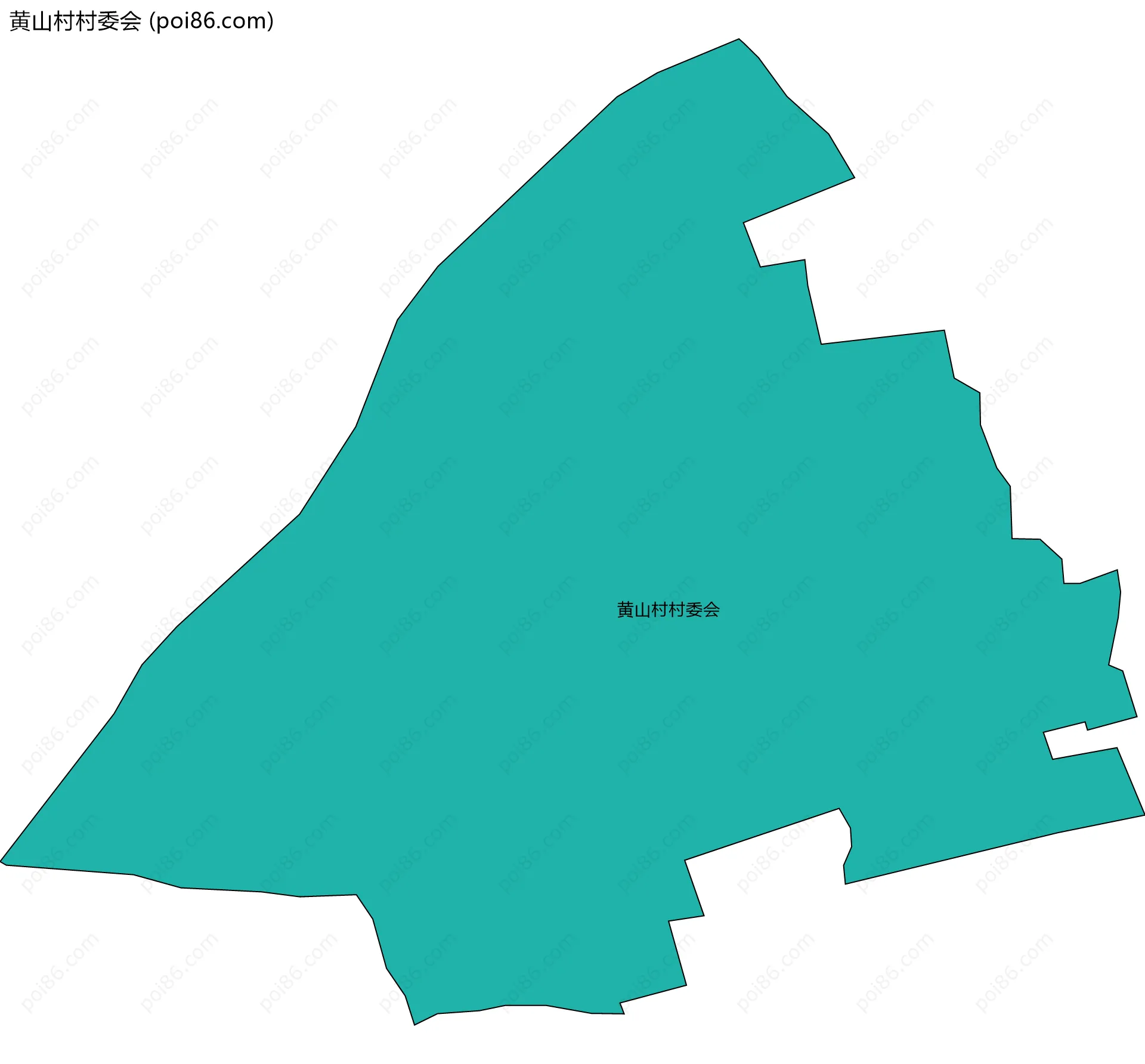 黄山村村委会边界地图