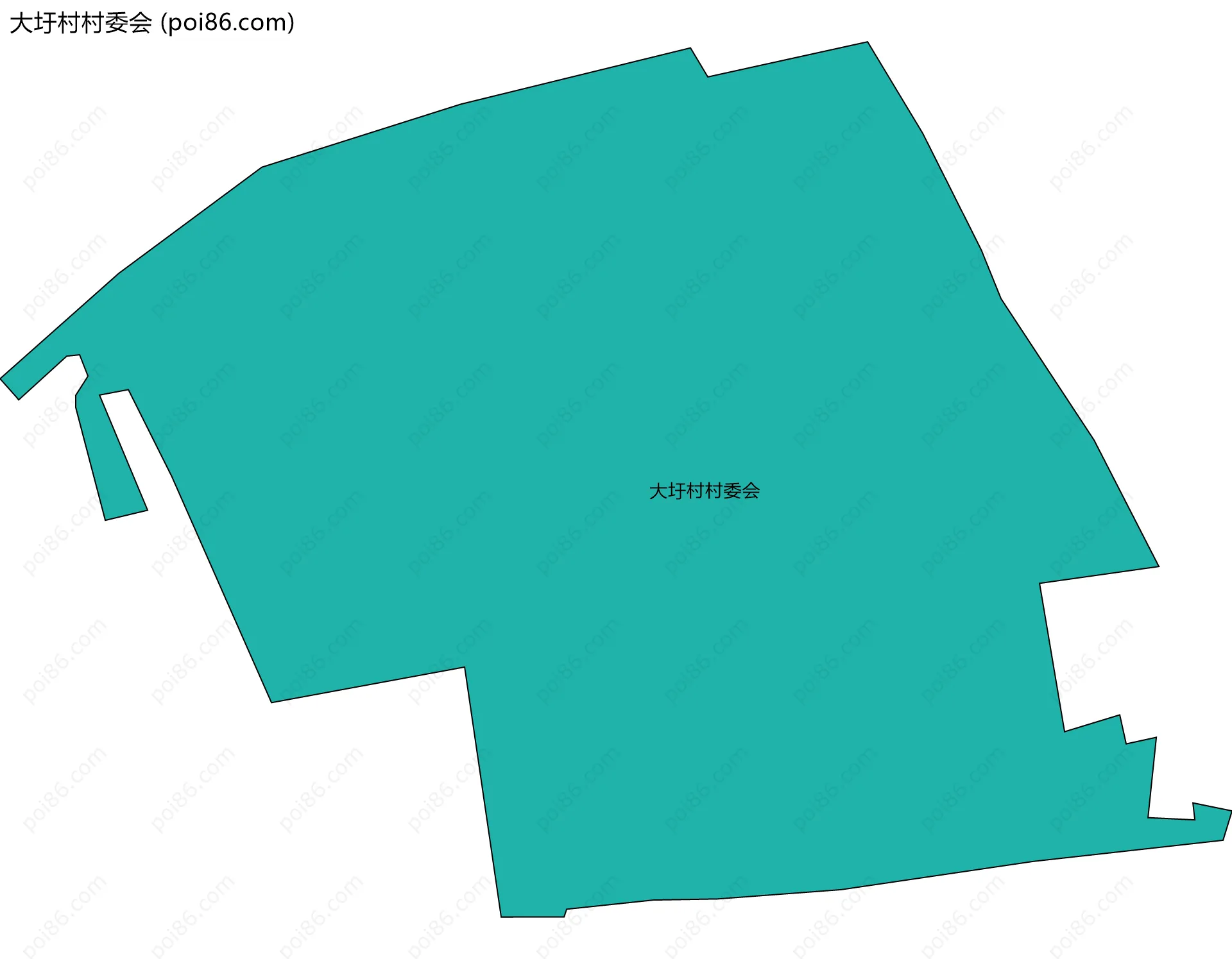 大圩村村委会边界地图