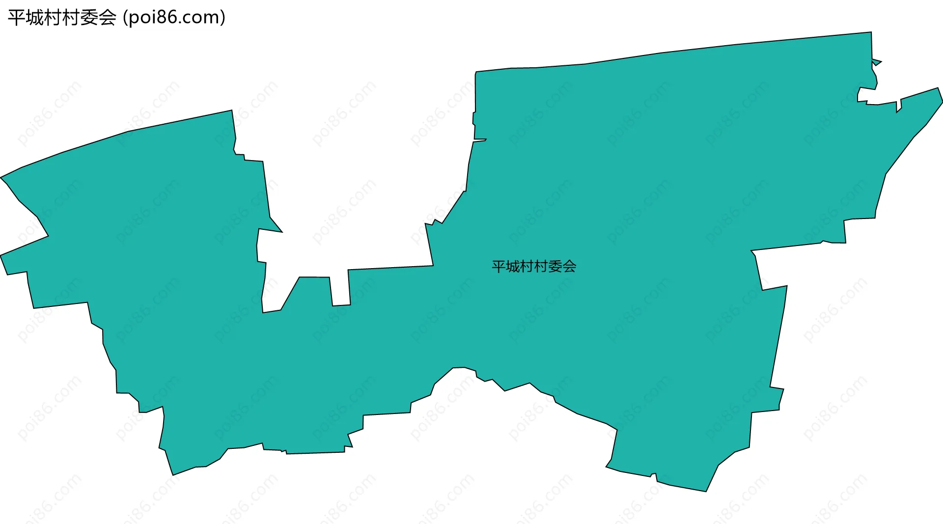 平城村村委会边界地图