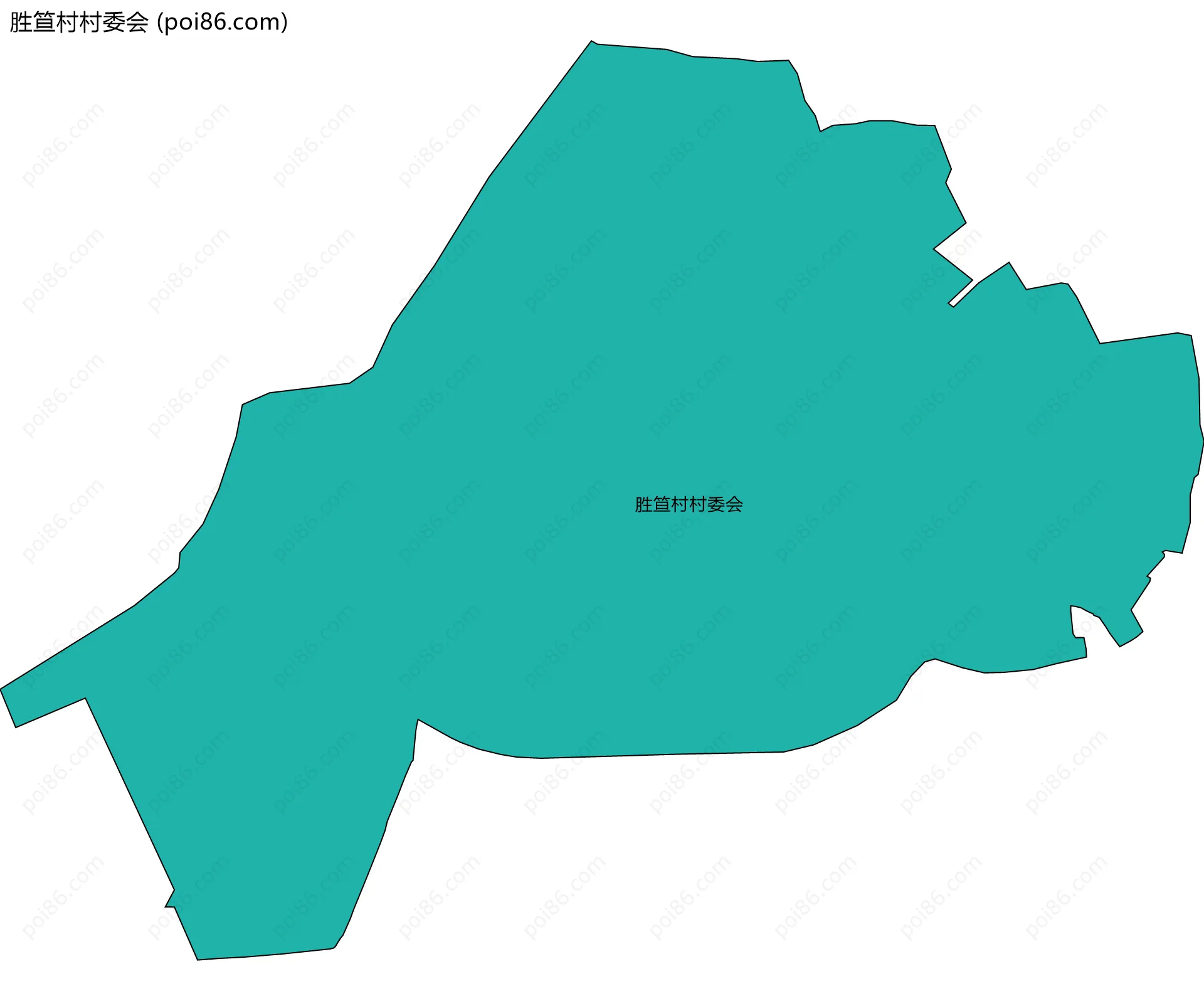 胜笪村村委会边界地图