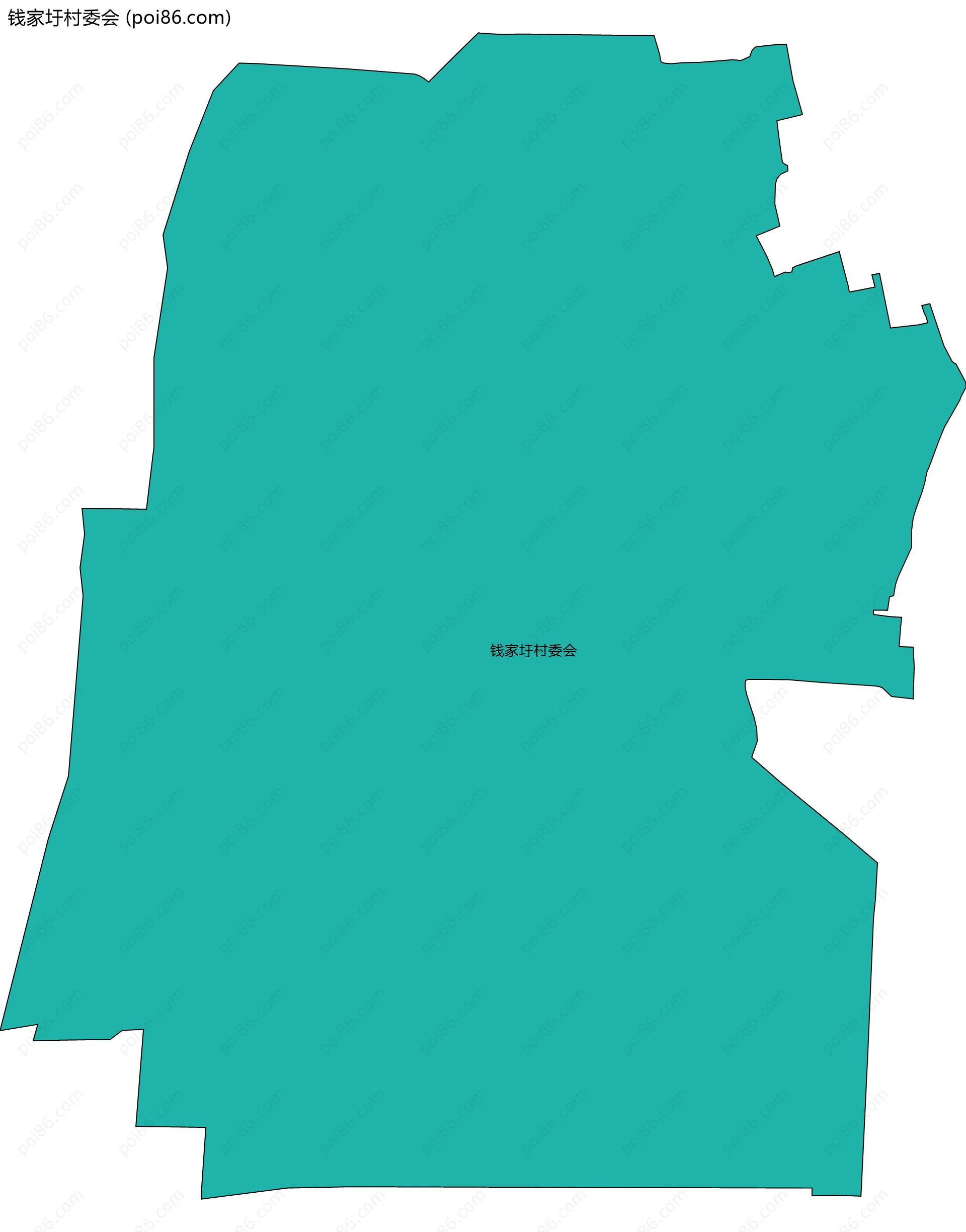 钱家圩村委会边界地图
