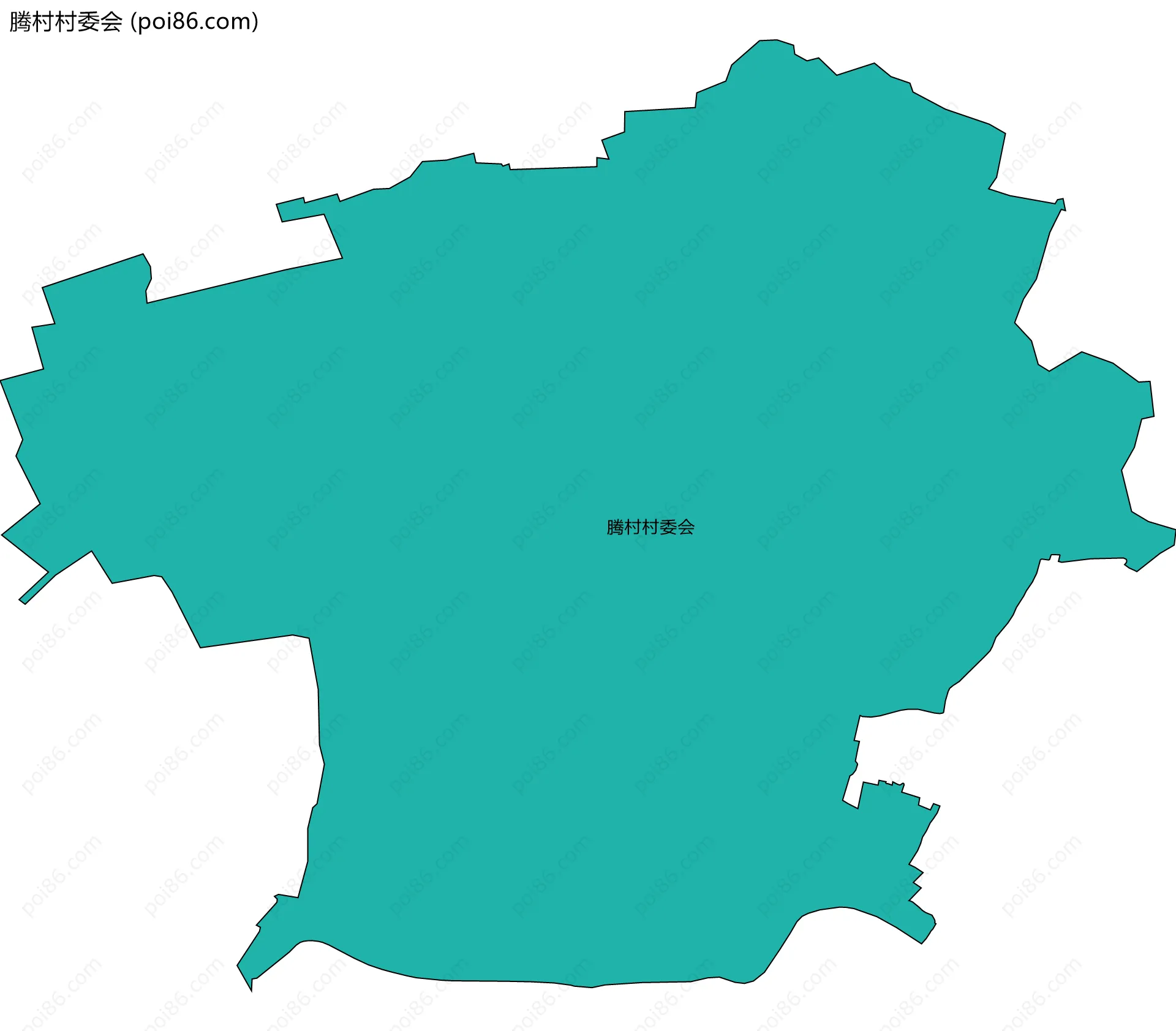 腾村村委会边界地图