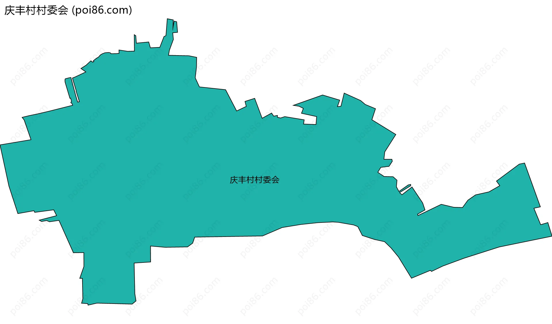 庆丰村村委会边界地图