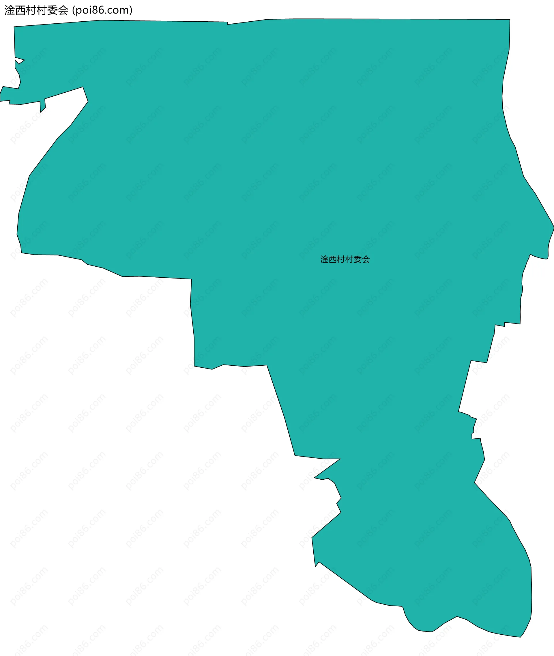 淦西村村委会边界地图