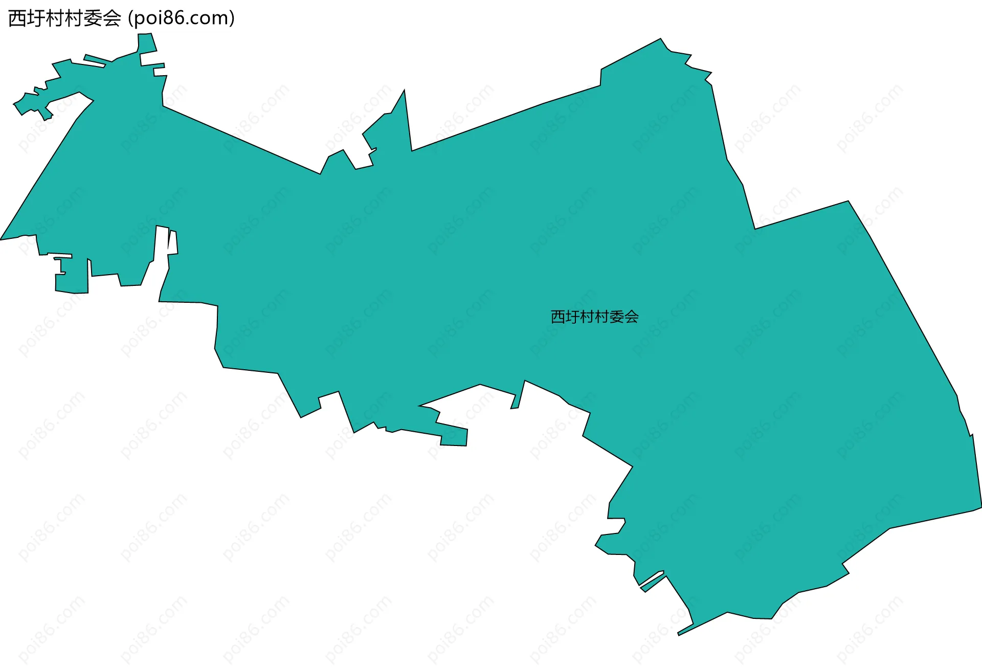 西圩村村委会边界地图