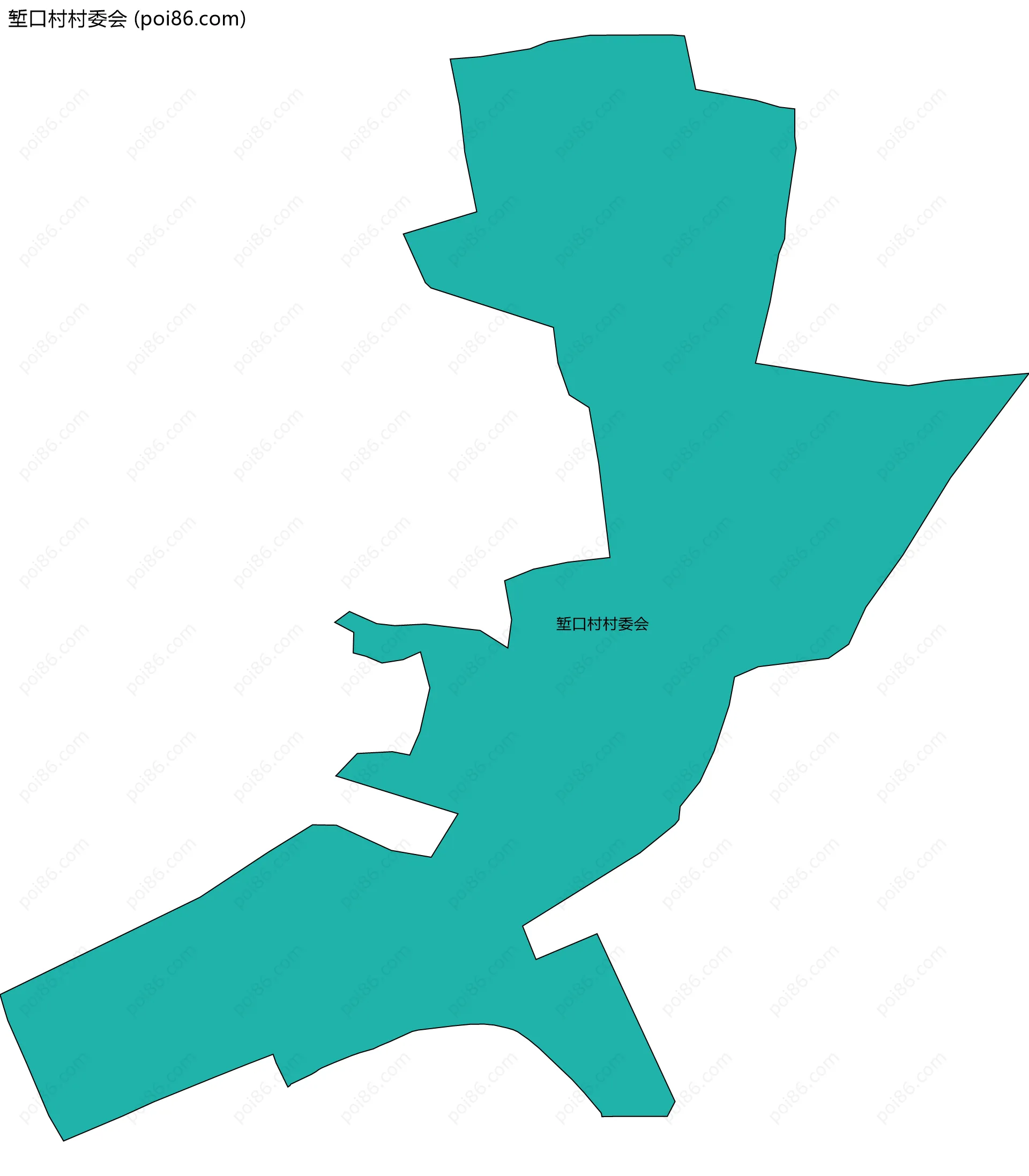 堑口村村委会边界地图