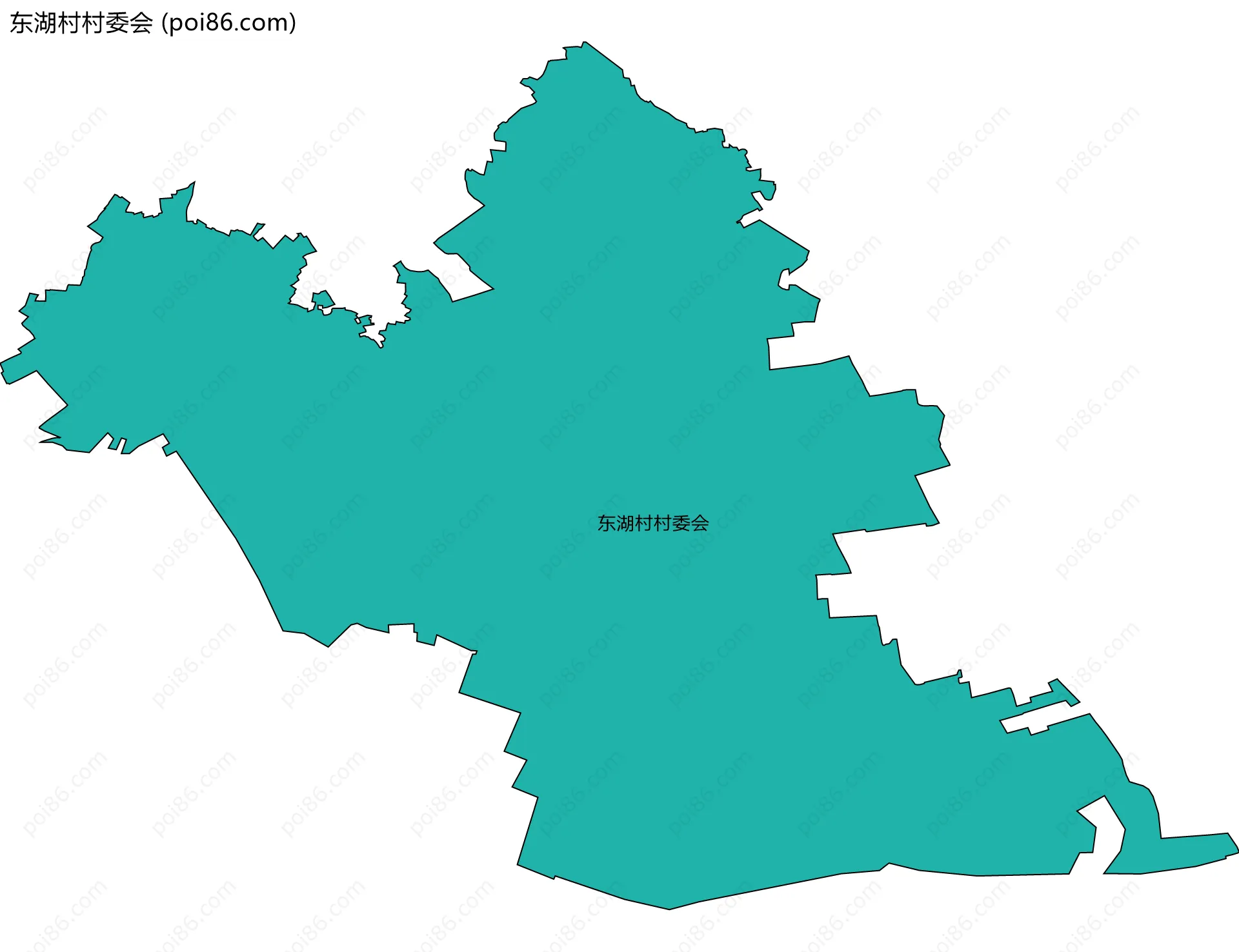 东湖村村委会边界地图