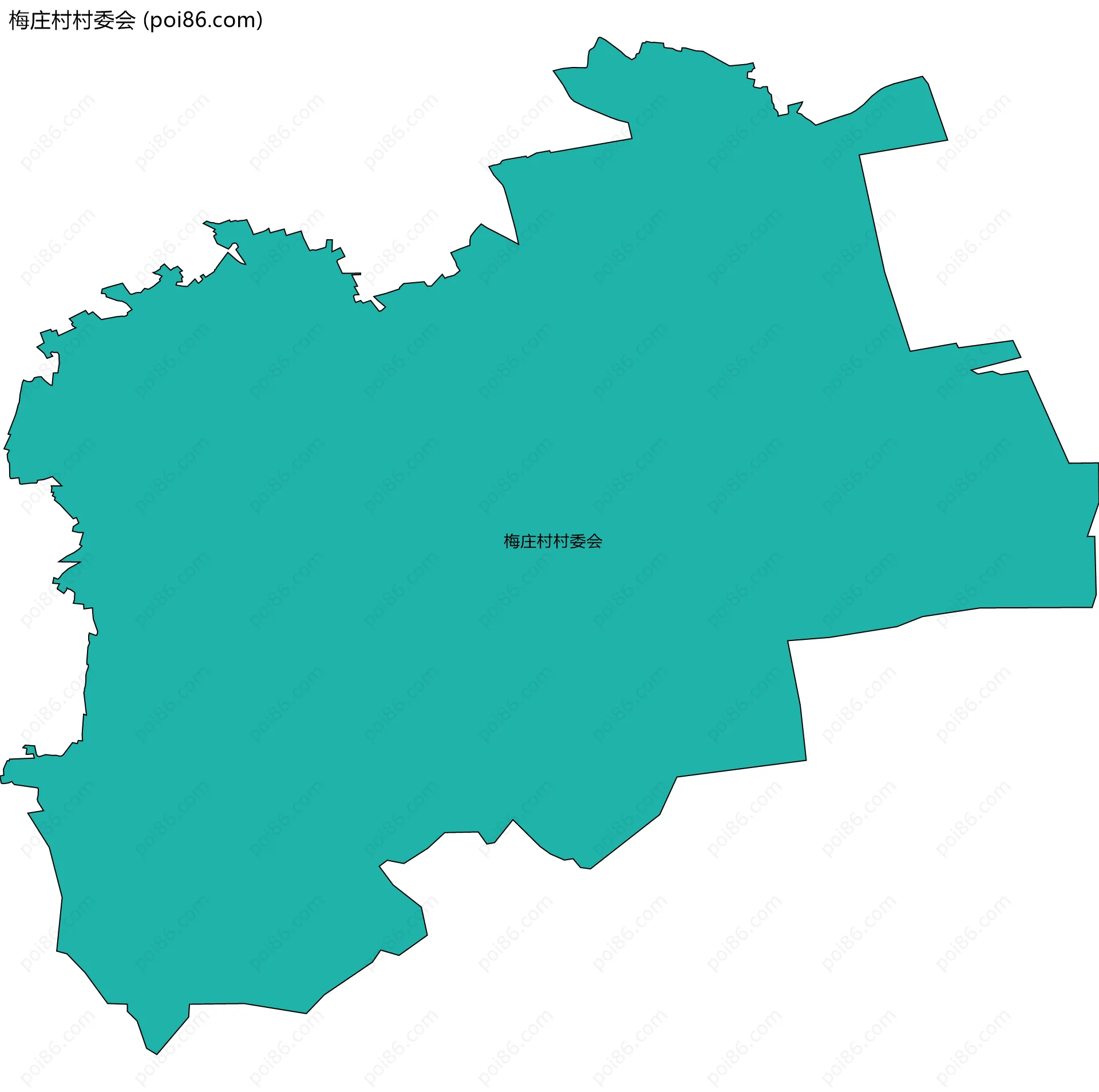 梅庄村村委会边界地图