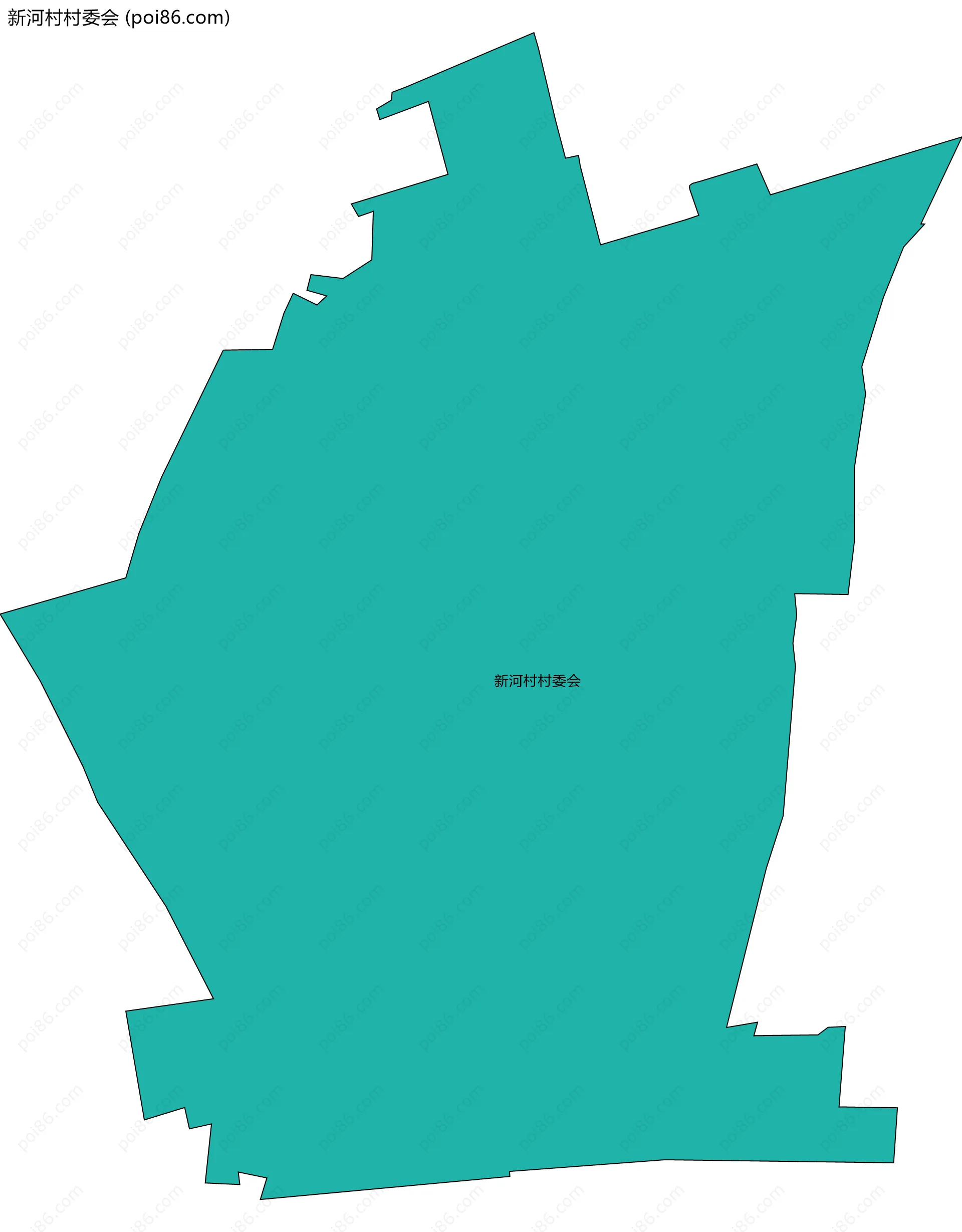 新河村村委会边界地图