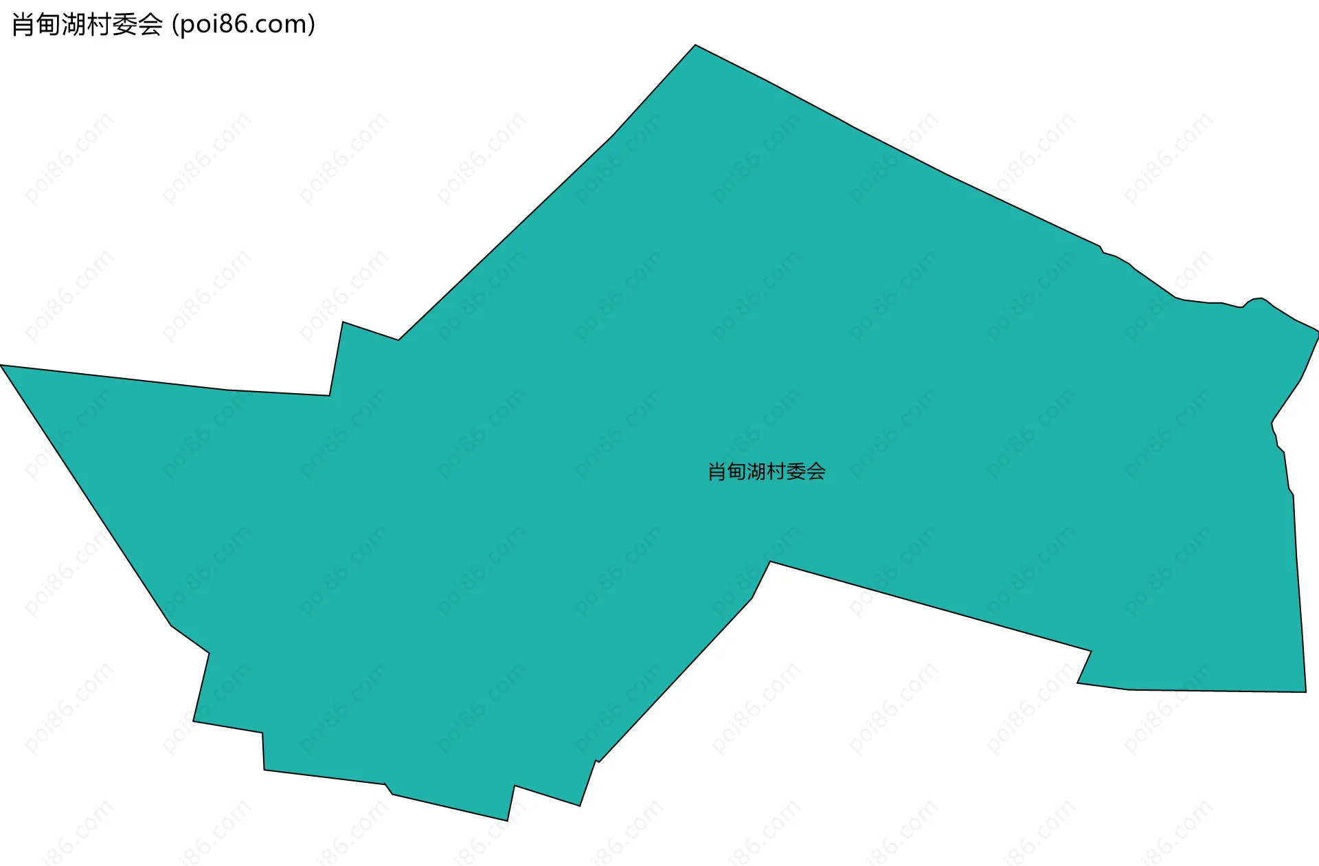 肖甸湖村委会边界地图