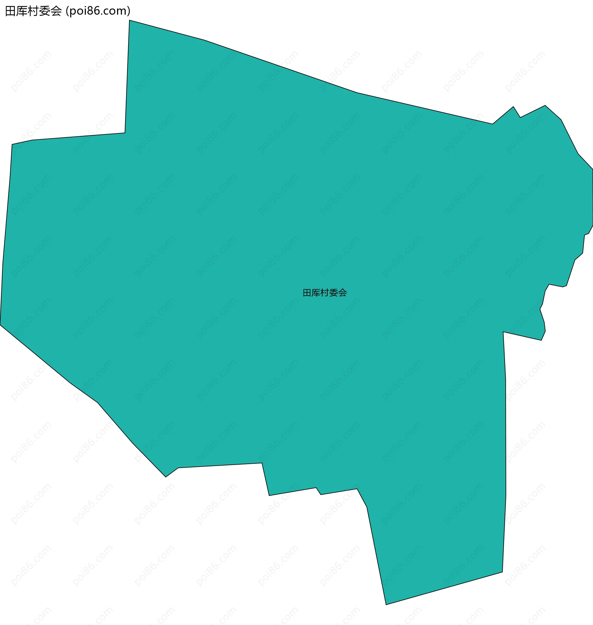 田厍村委会边界地图