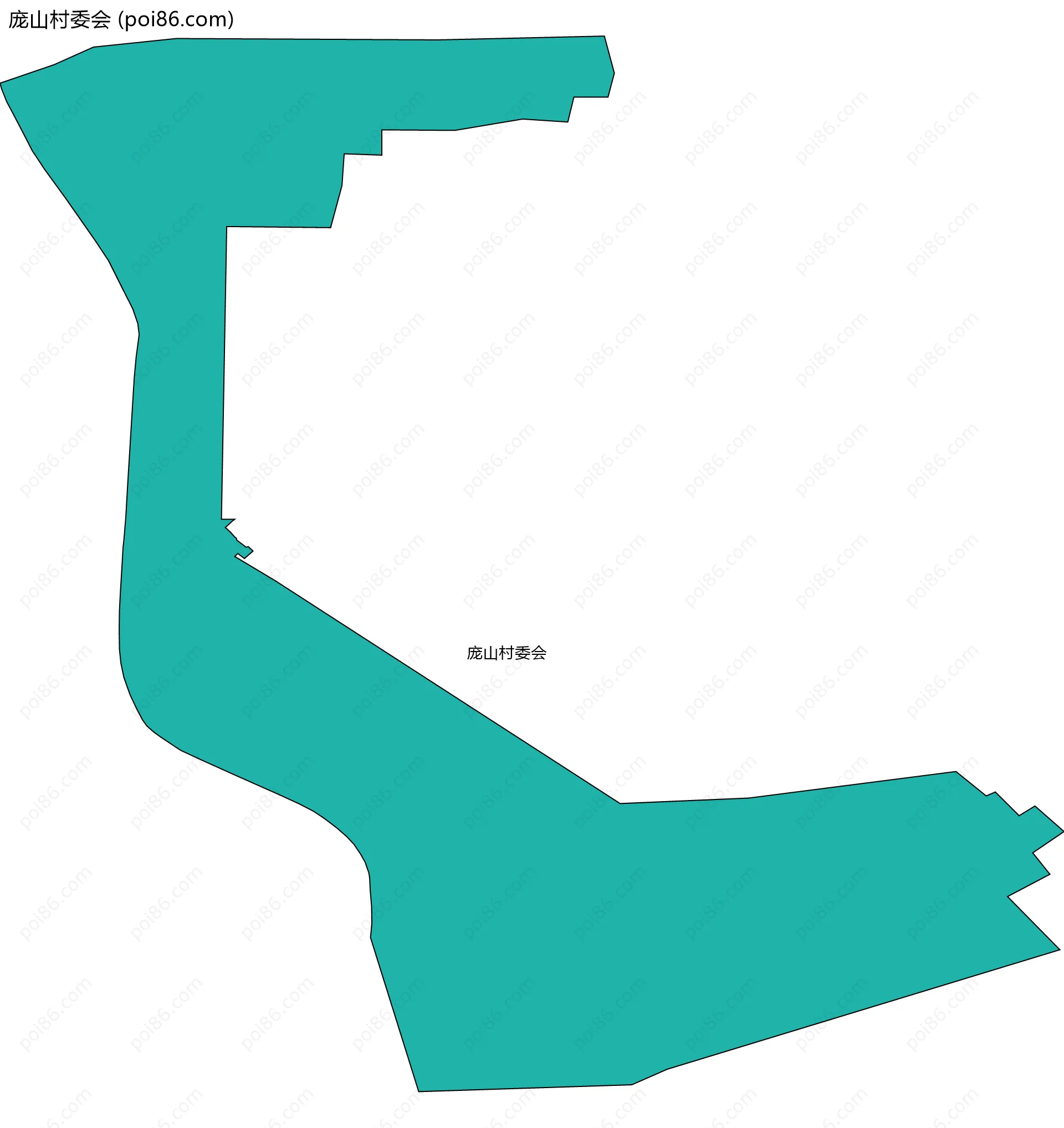 庞山村委会边界地图