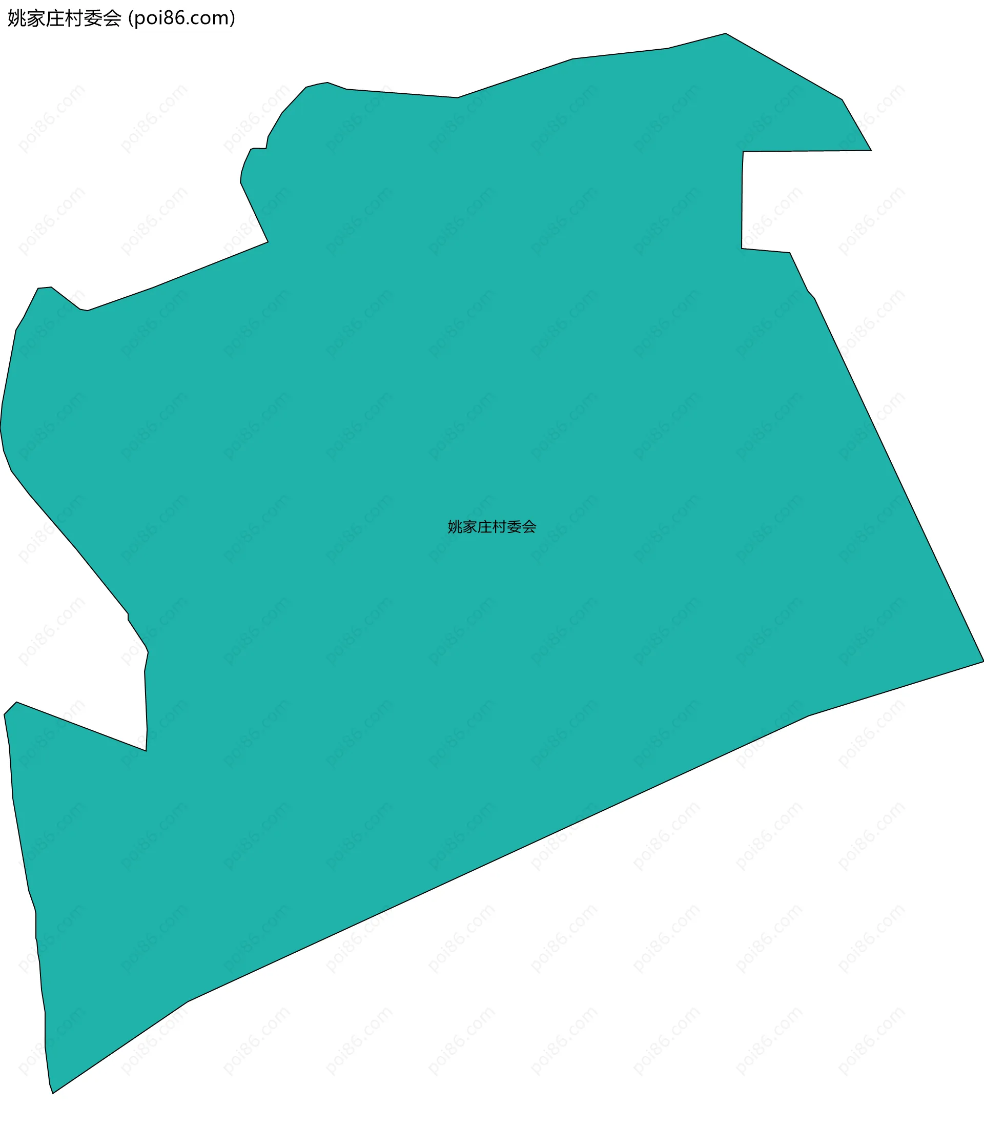 姚家庄村委会边界地图