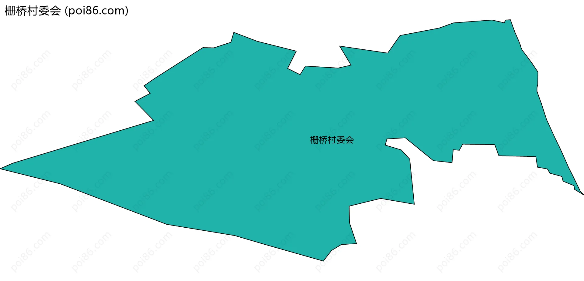 栅桥村委会边界地图